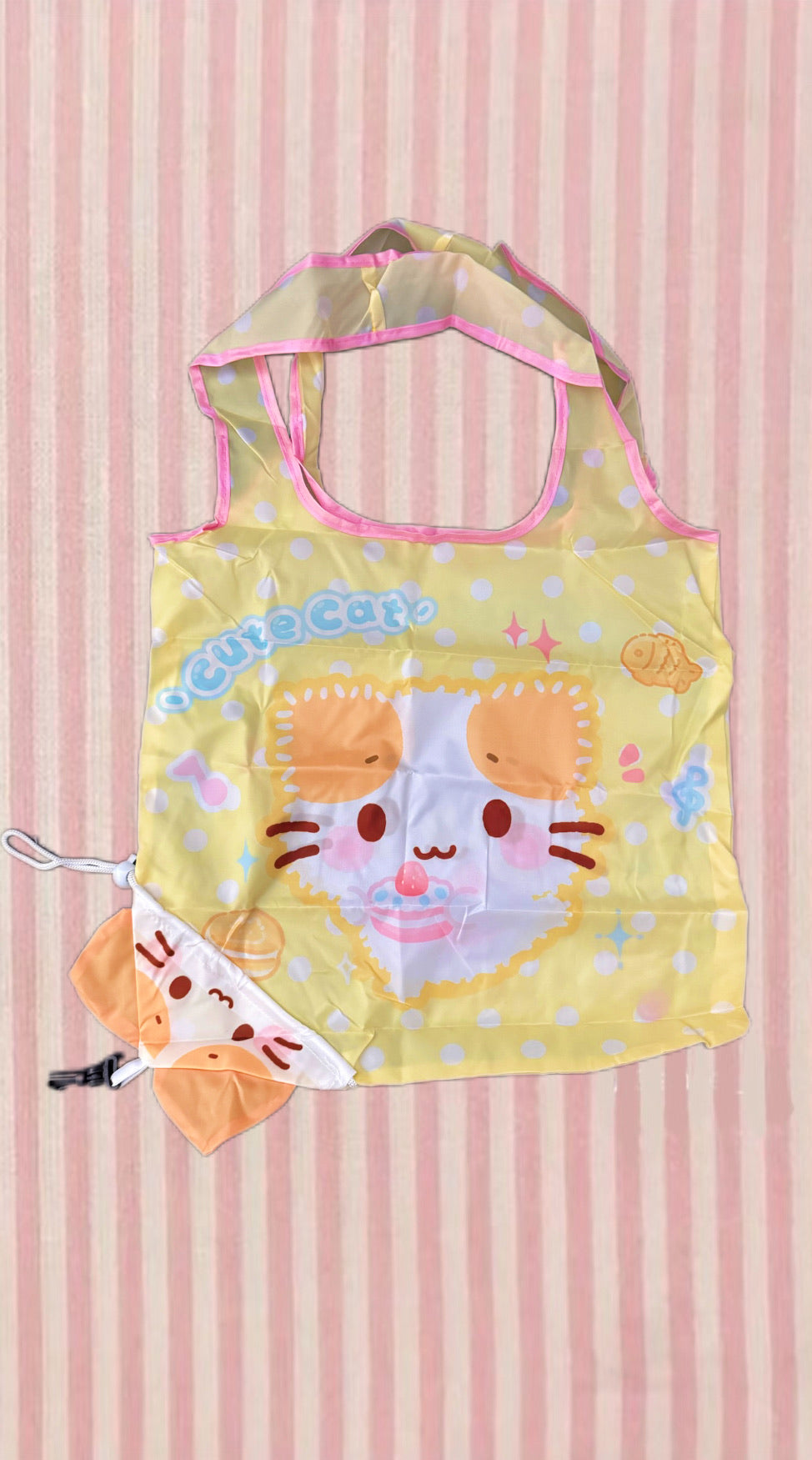 Cute Cat Foldable Shopping Bag｜可爱小猫便携式购物袋