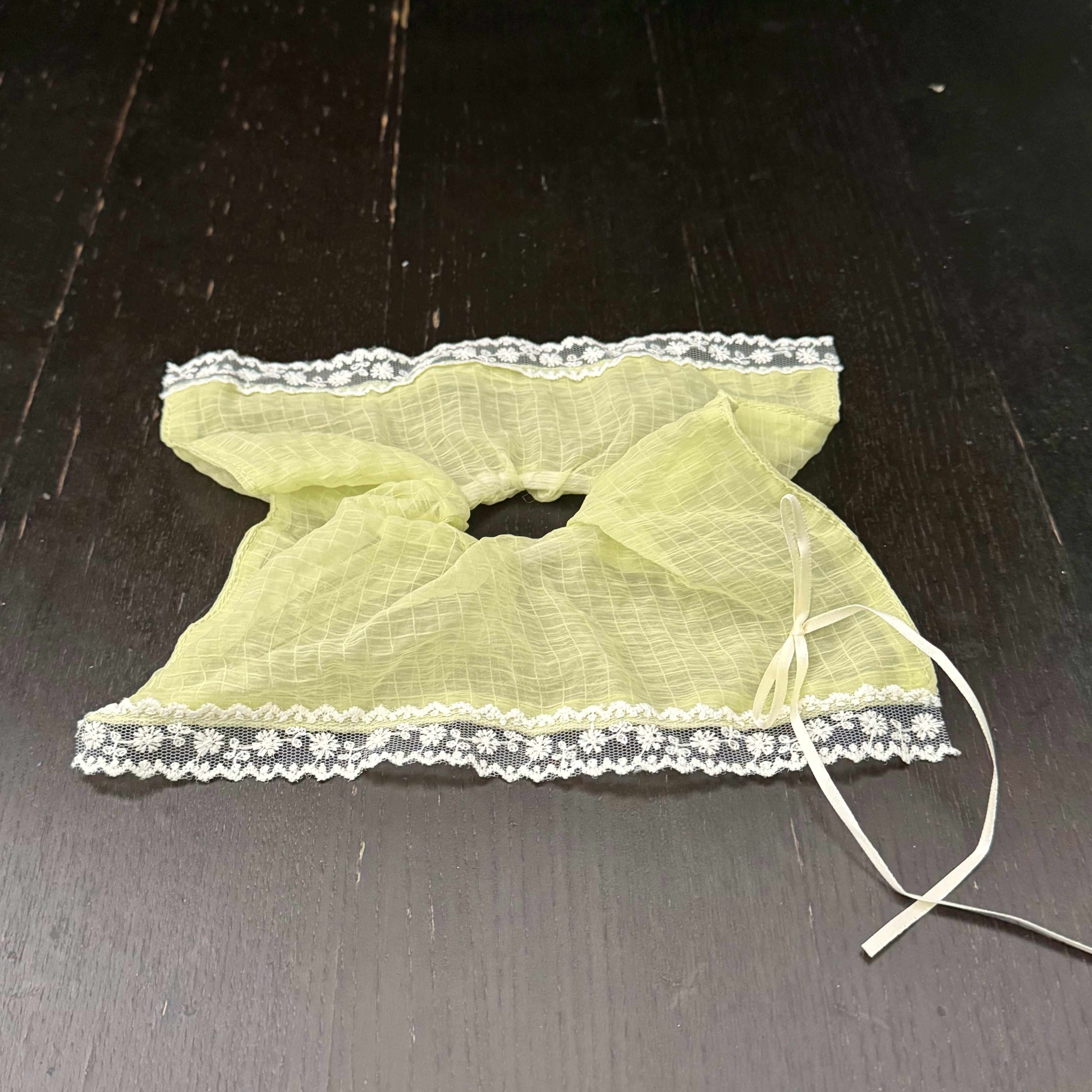Yellow Lace Hair Tie｜黄色蕾丝发圈
