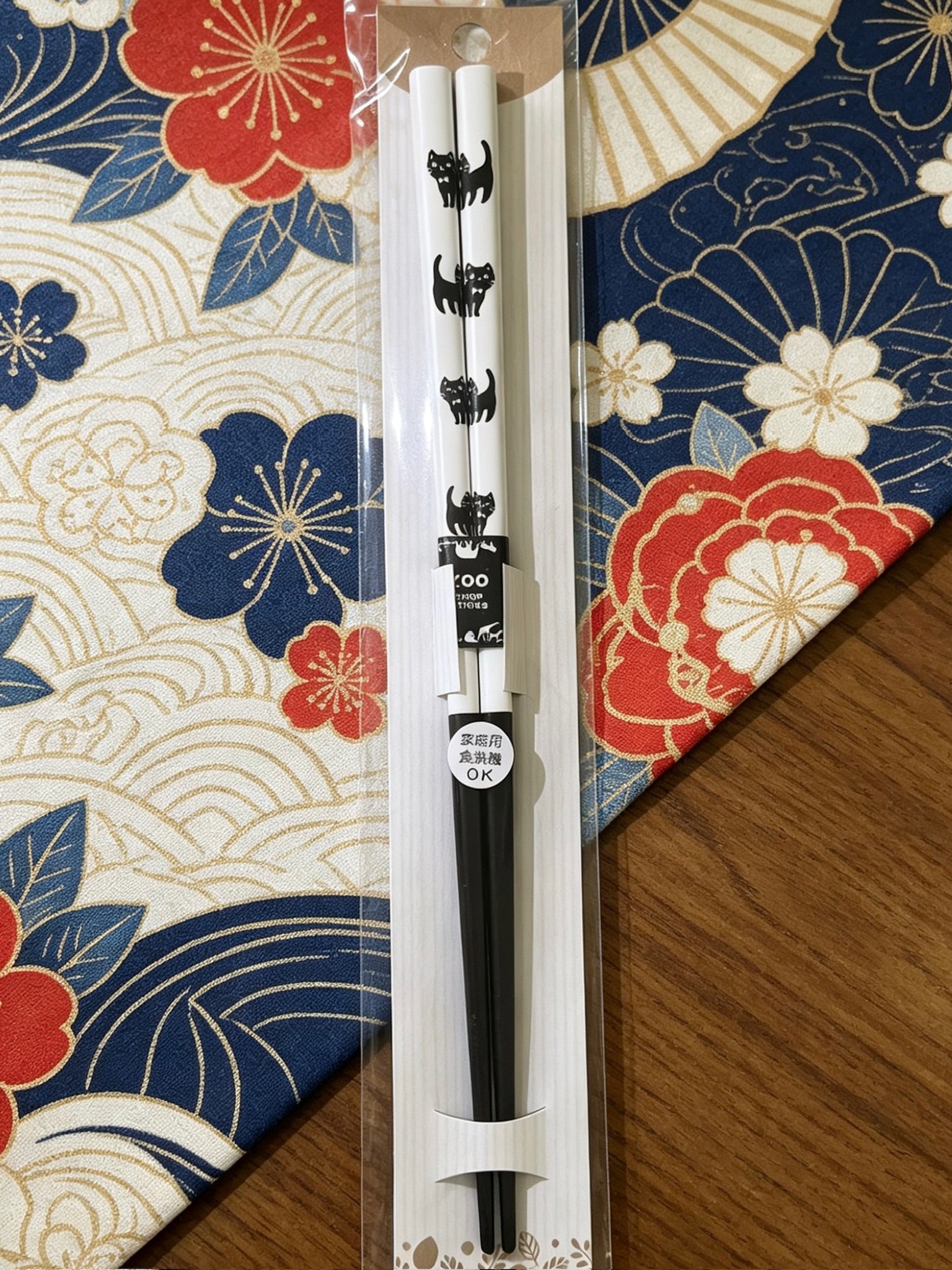 Japan Black Cat Chopsticks｜日本制白底黑猫筷子