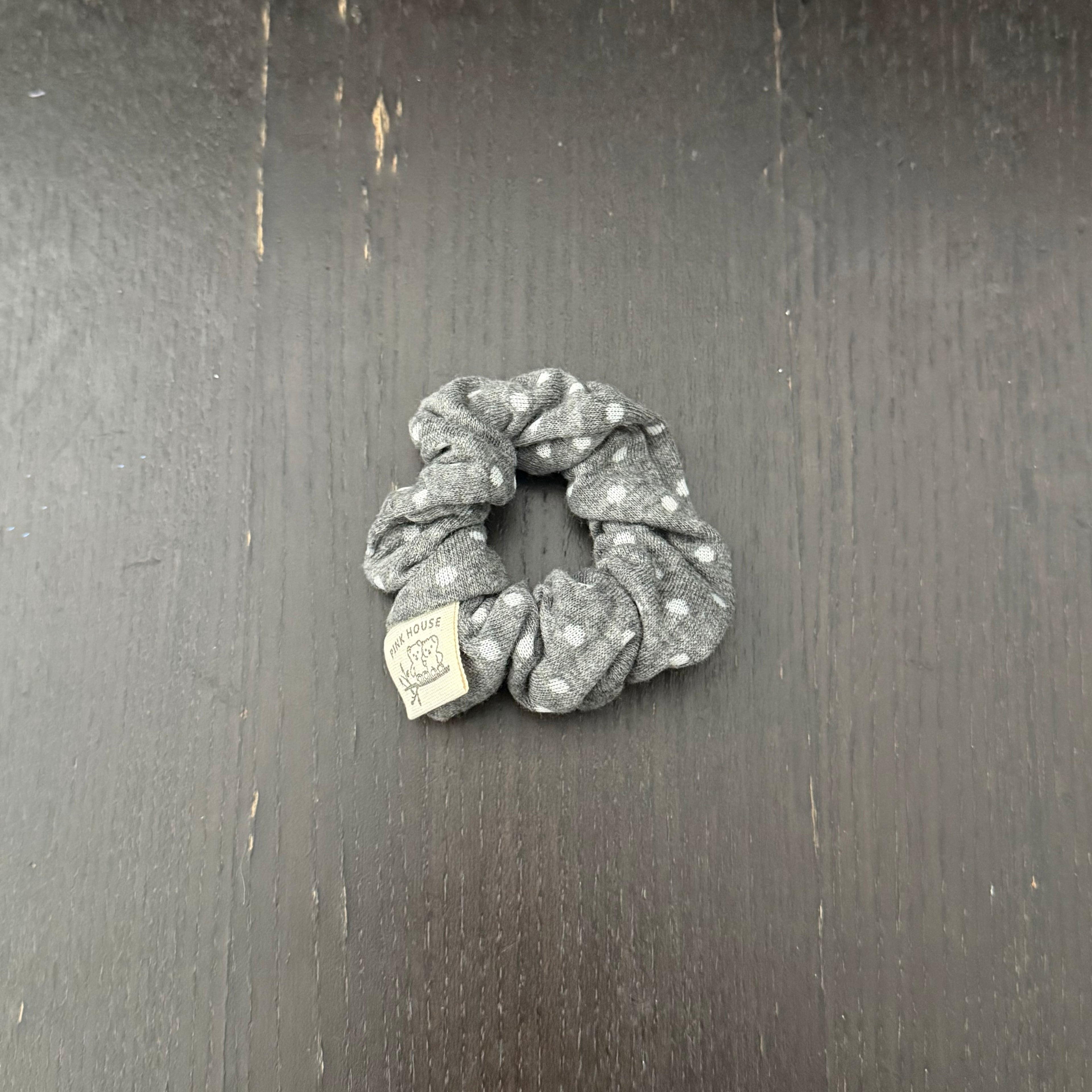 Grey Polka Dot Hair Tie｜灰色波点发圈