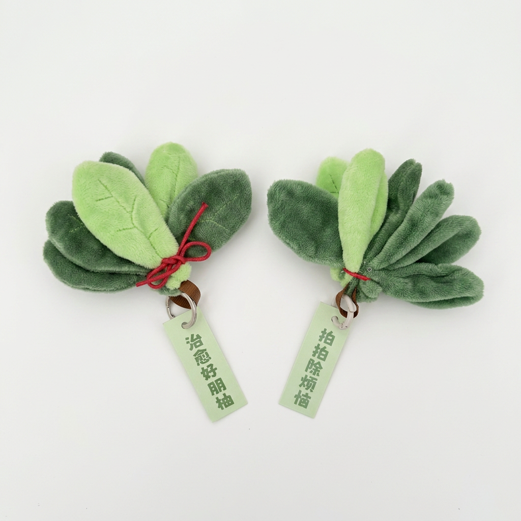 Lucky Pomelo Leaf Keychain｜祛霉运柚子叶挂件