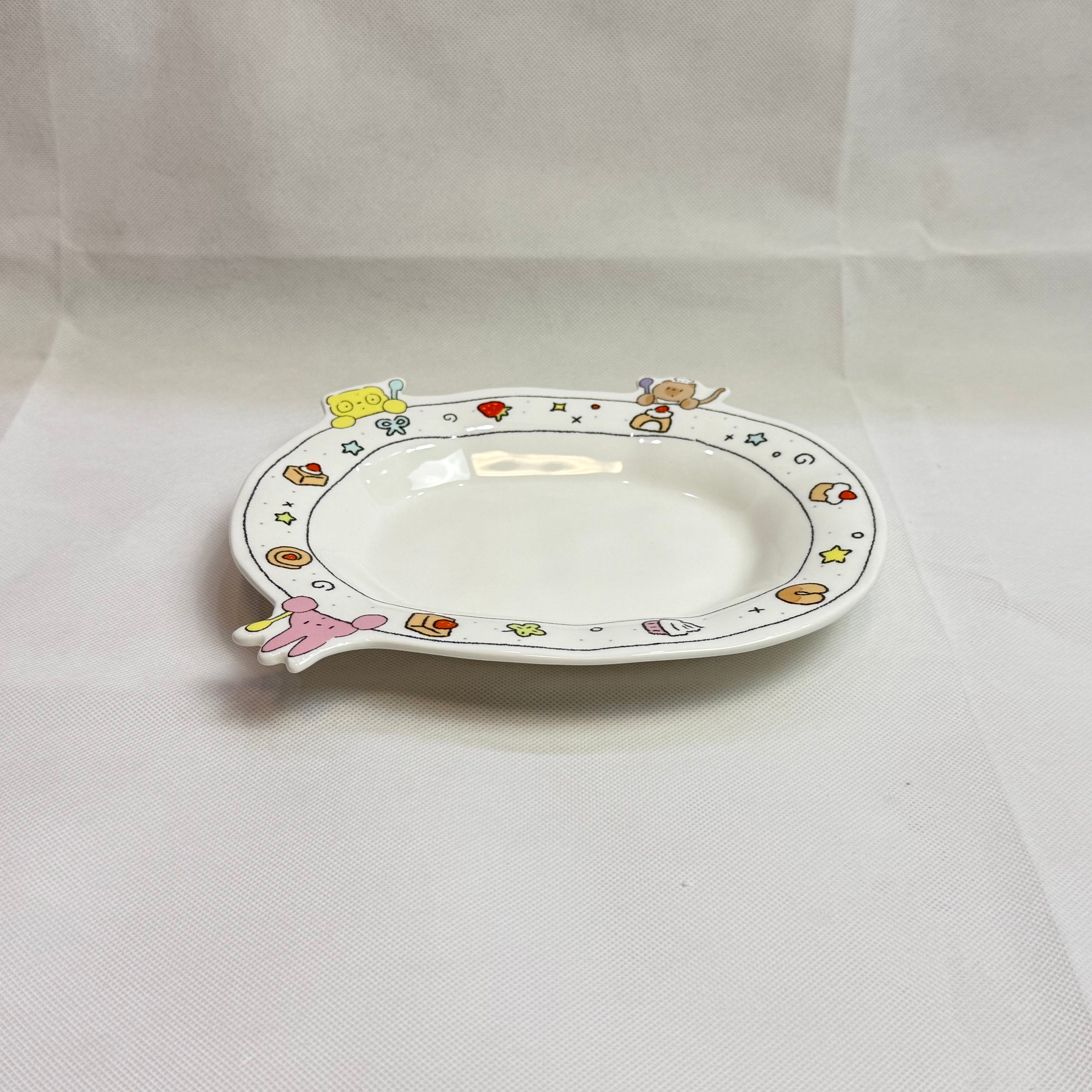 Animal Gathering Oval Plate｜小动物聚大餐椭圆盘子