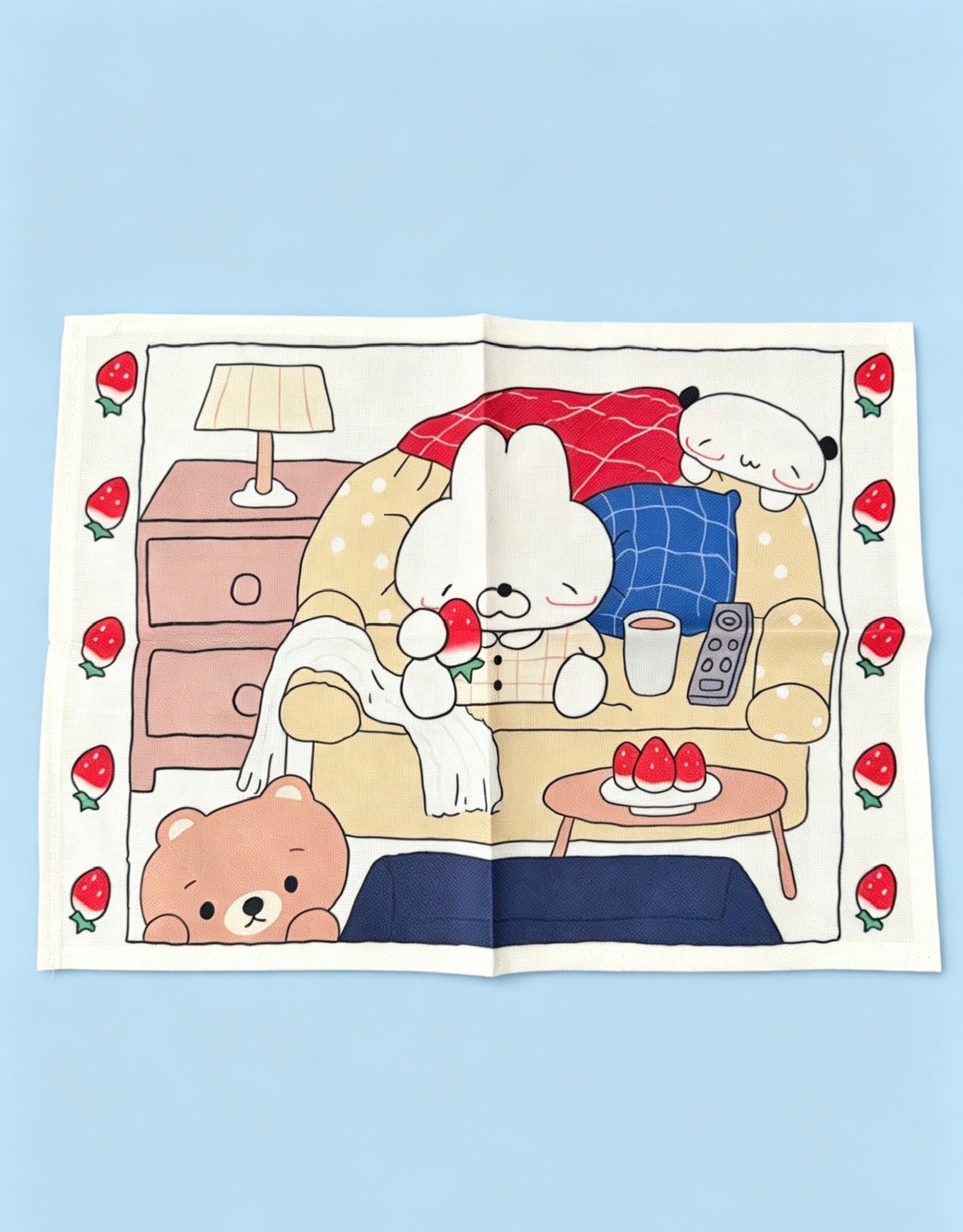 Rabbit in Living Room Mat｜小兔和它的客厅桌垫