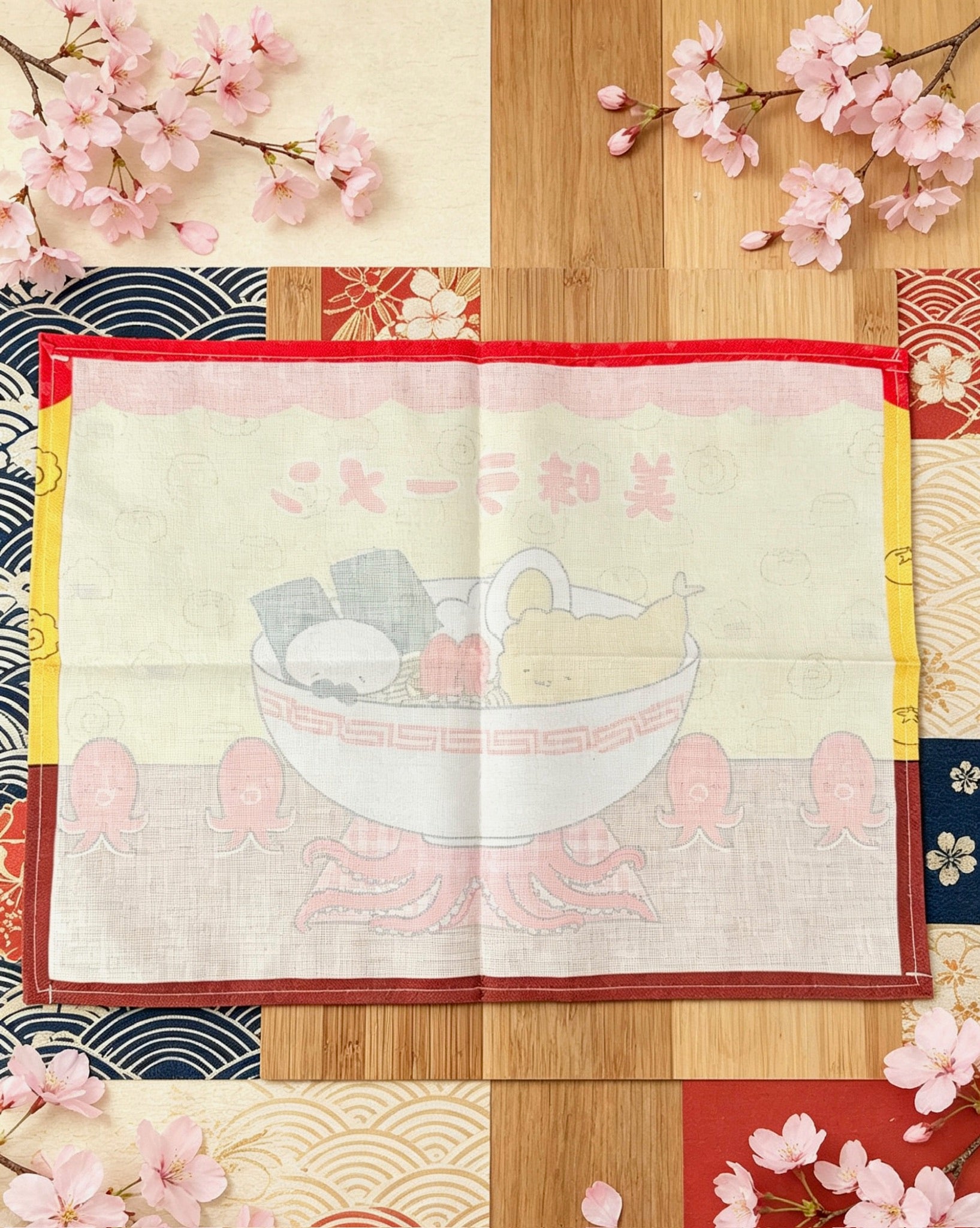 Panda & Tempura Ramen Mat｜熊猫和天妇罗拉面桌垫