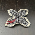 Red Bow Black & White Hair Tie｜红色蝴蝶结黑白格发圈