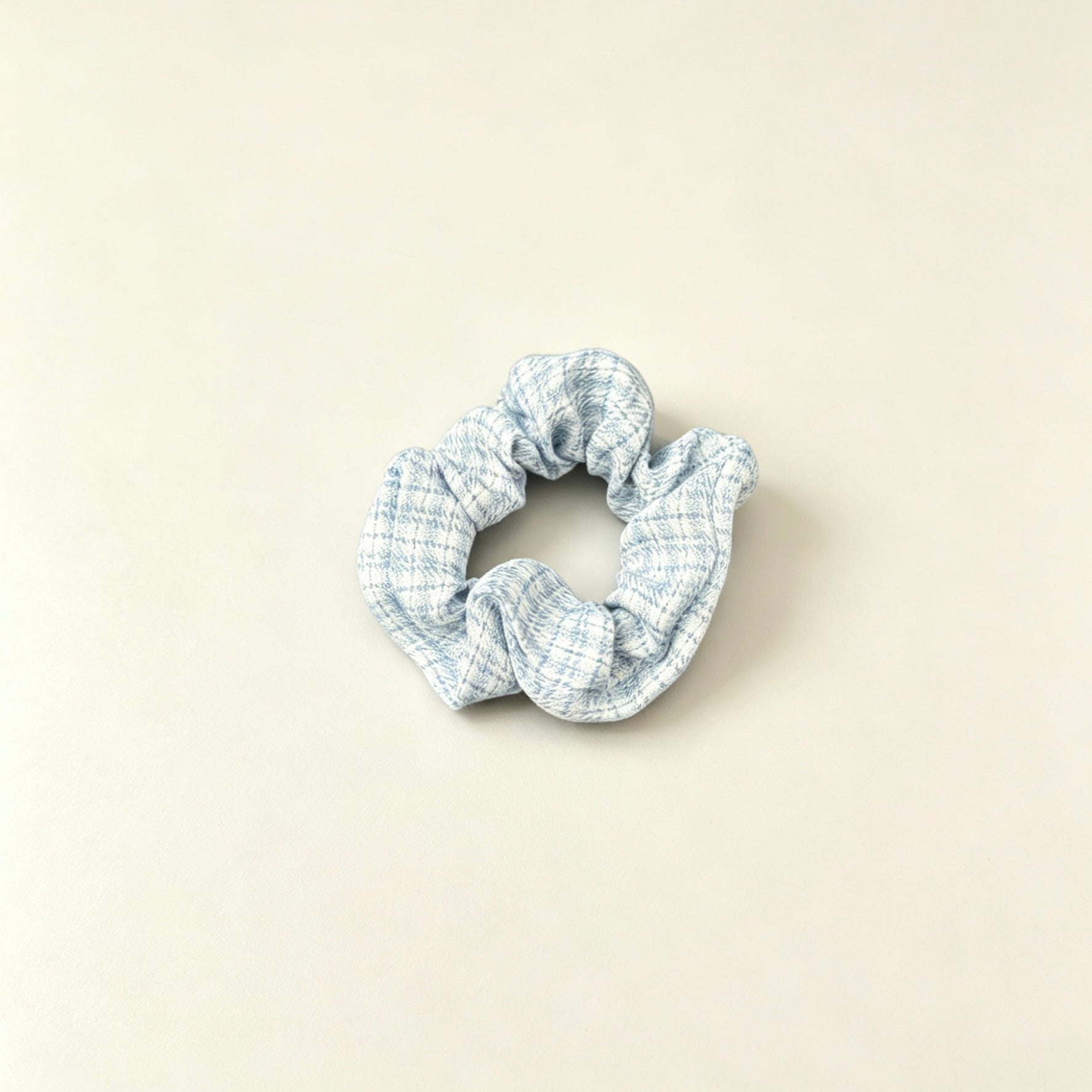 Blue Plaid Hair Tie｜蓝色格子发圈