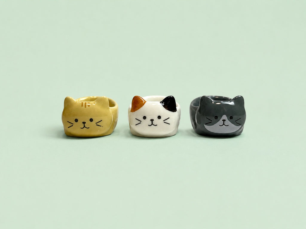 Grey Cat Sauce Dish｜灰色小猫酱料碟
