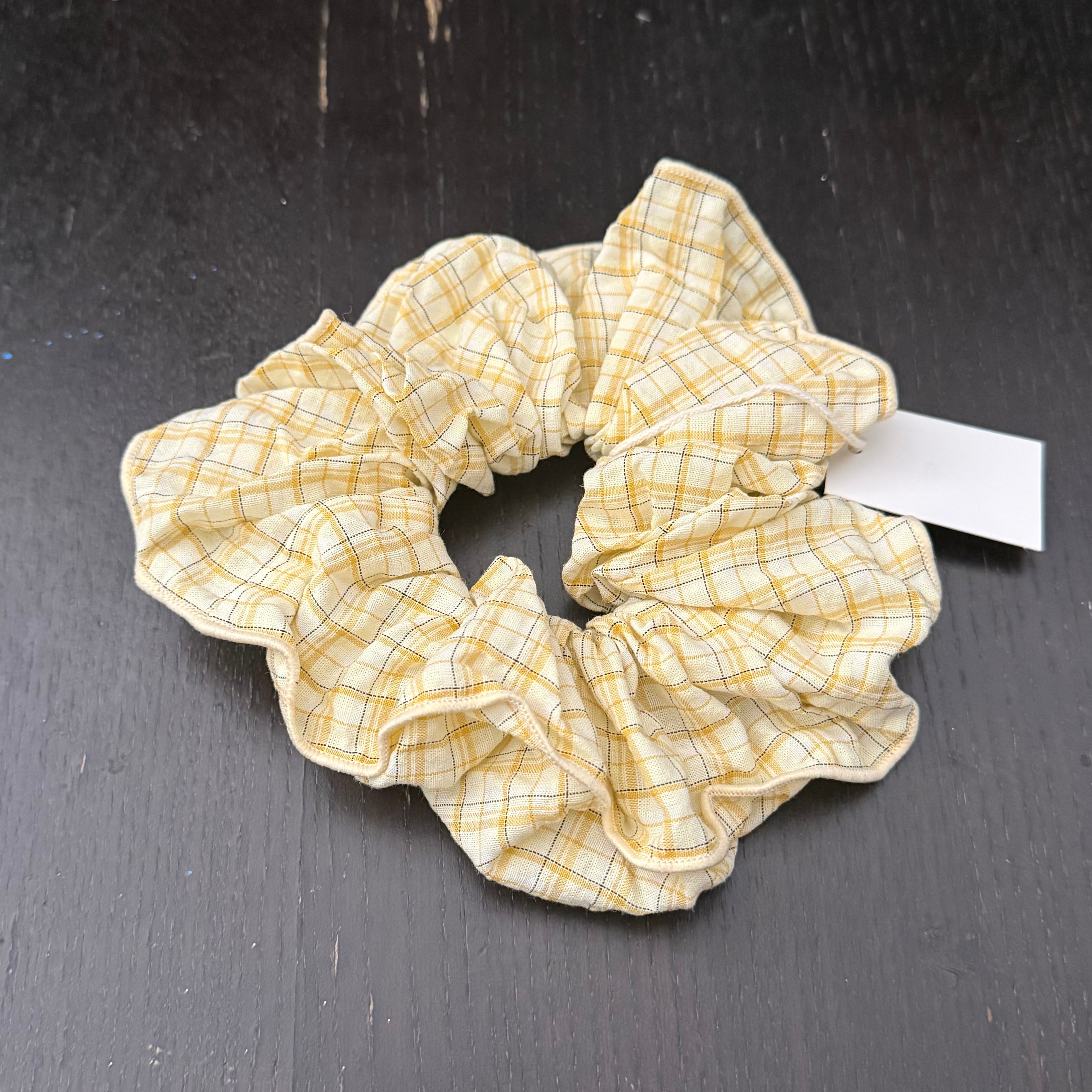 Yellow Plaid Hair Tie｜黄色格纹发圈