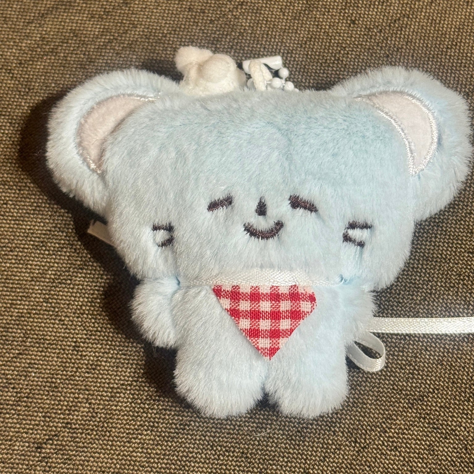 Mouse with Red Plaid Scarf Keychain｜系红色方格领巾的鼠鼠挂件