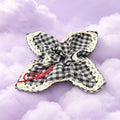 Red Bow Black & White Hair Tie｜红色蝴蝶结黑白格发圈