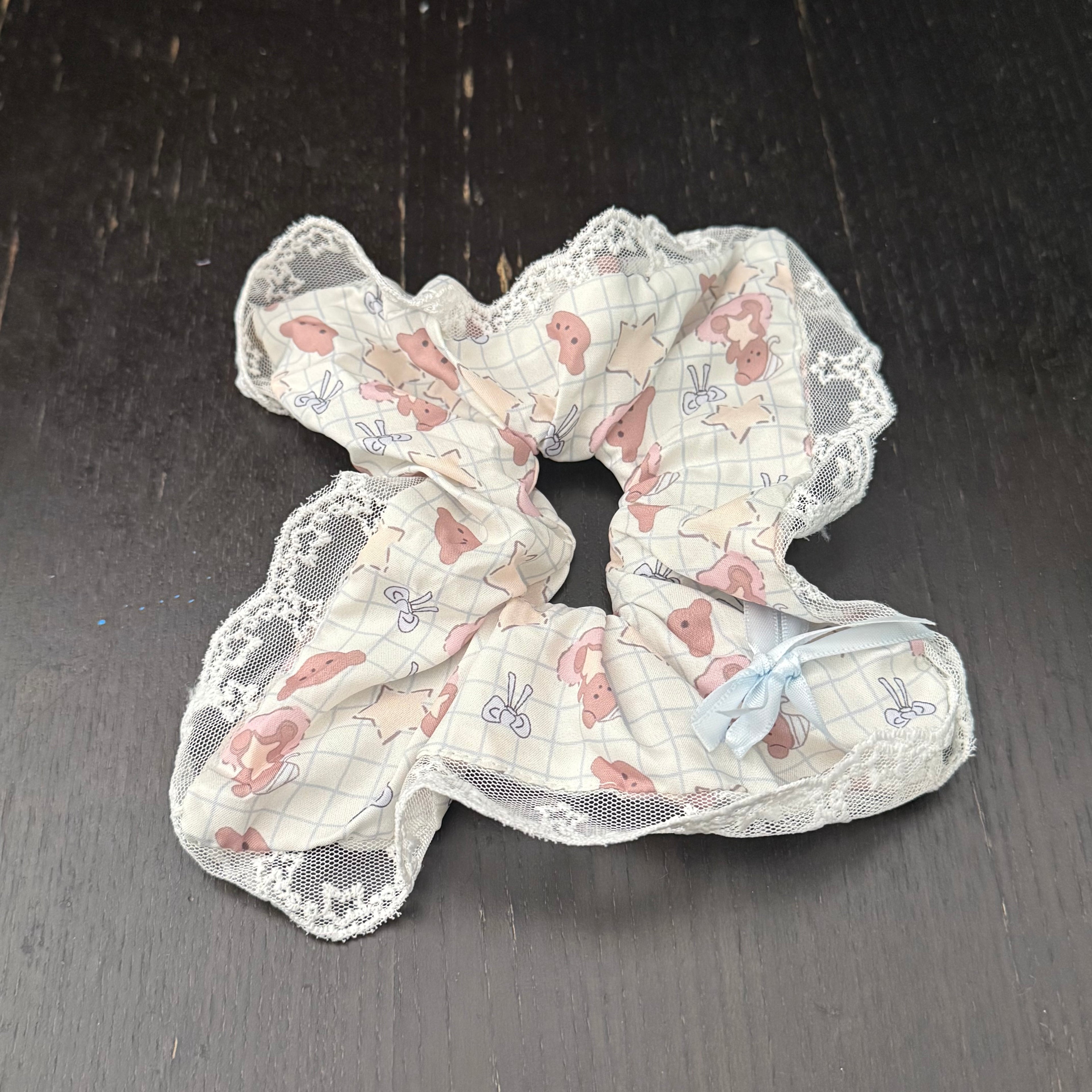 Bear Star Lace Hair Tie｜小熊星星蕾丝发圈