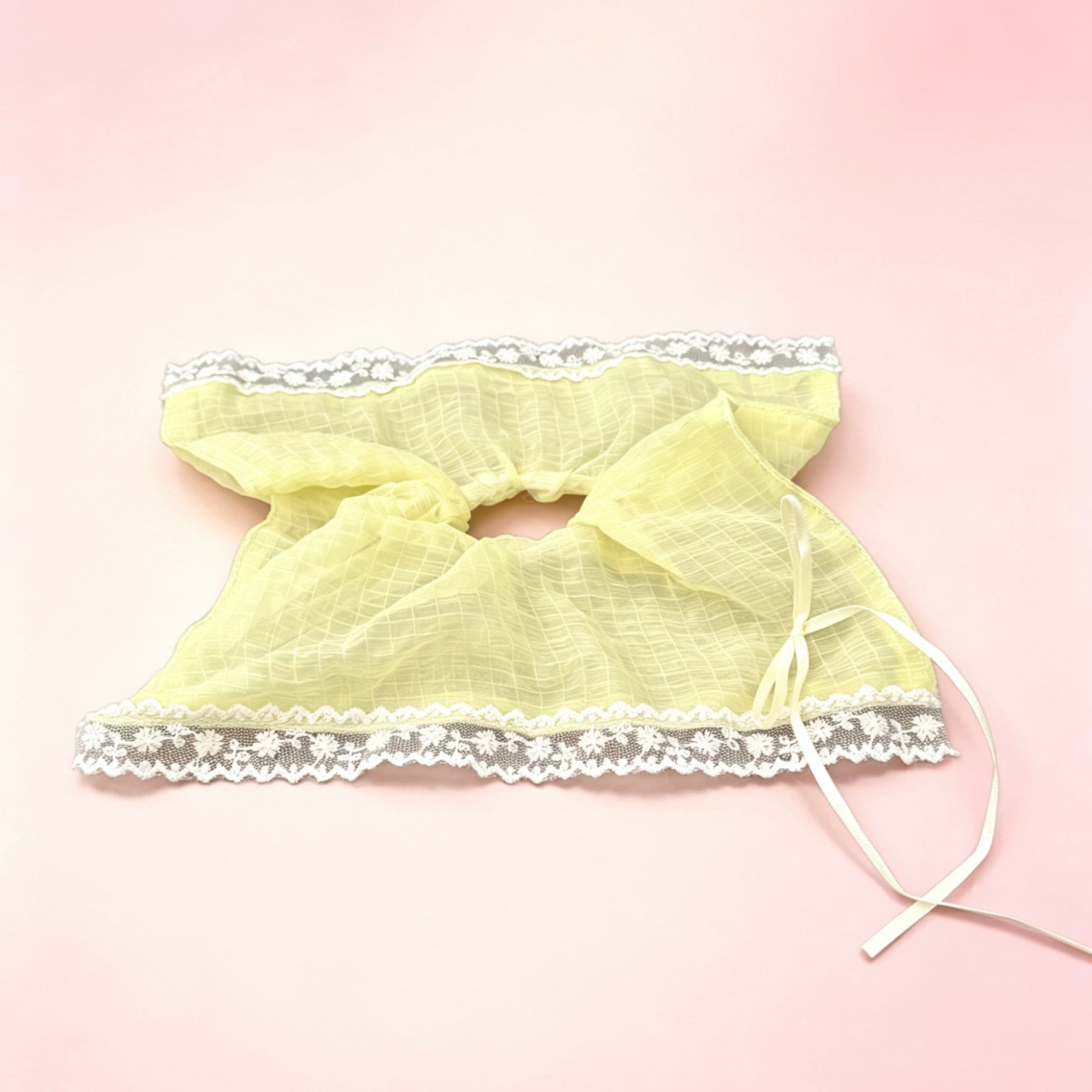 Light Green Lace Hair Tie｜浅绿色蕾丝发圈