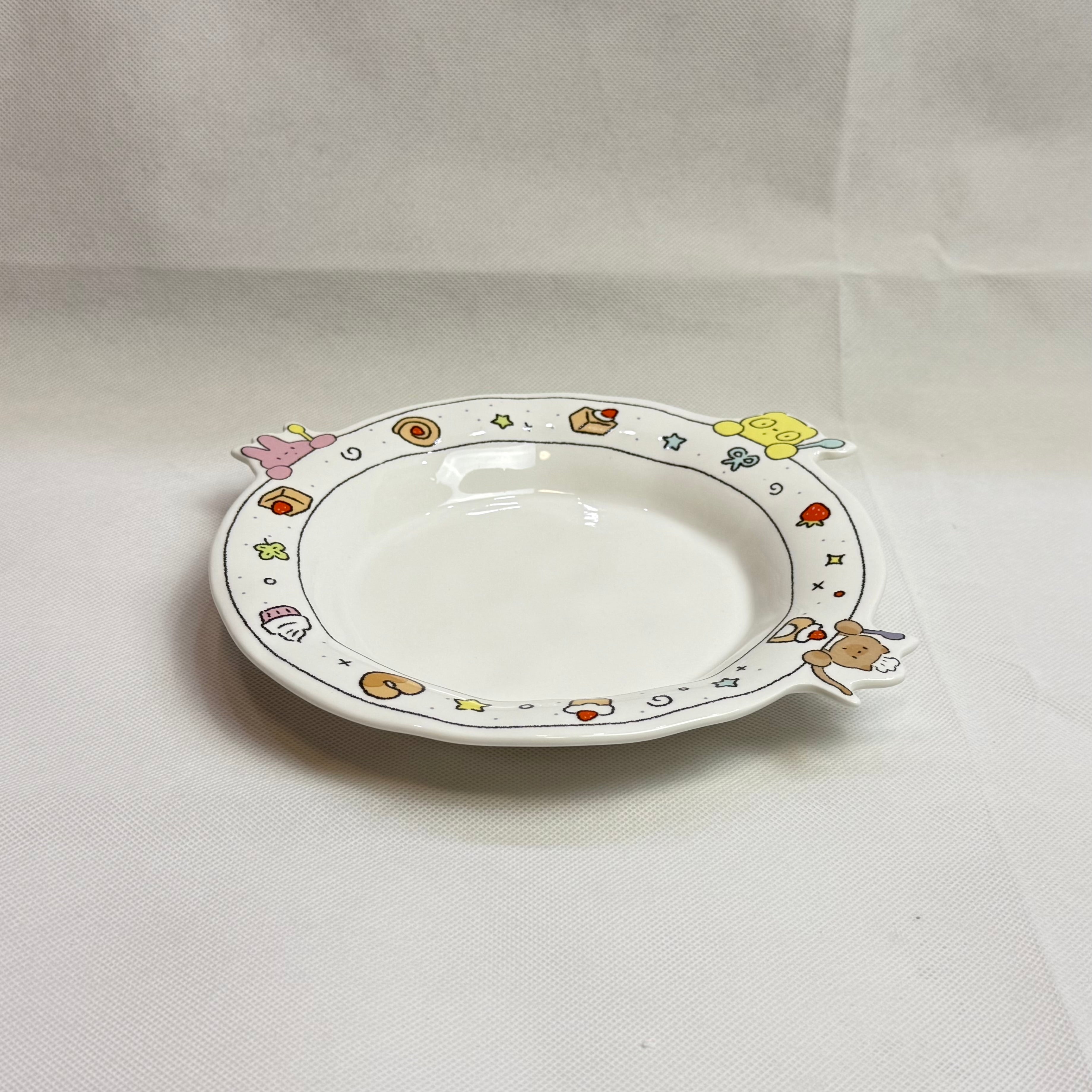 Animal Gathering Round Plate｜小动物聚大餐圆形盘子