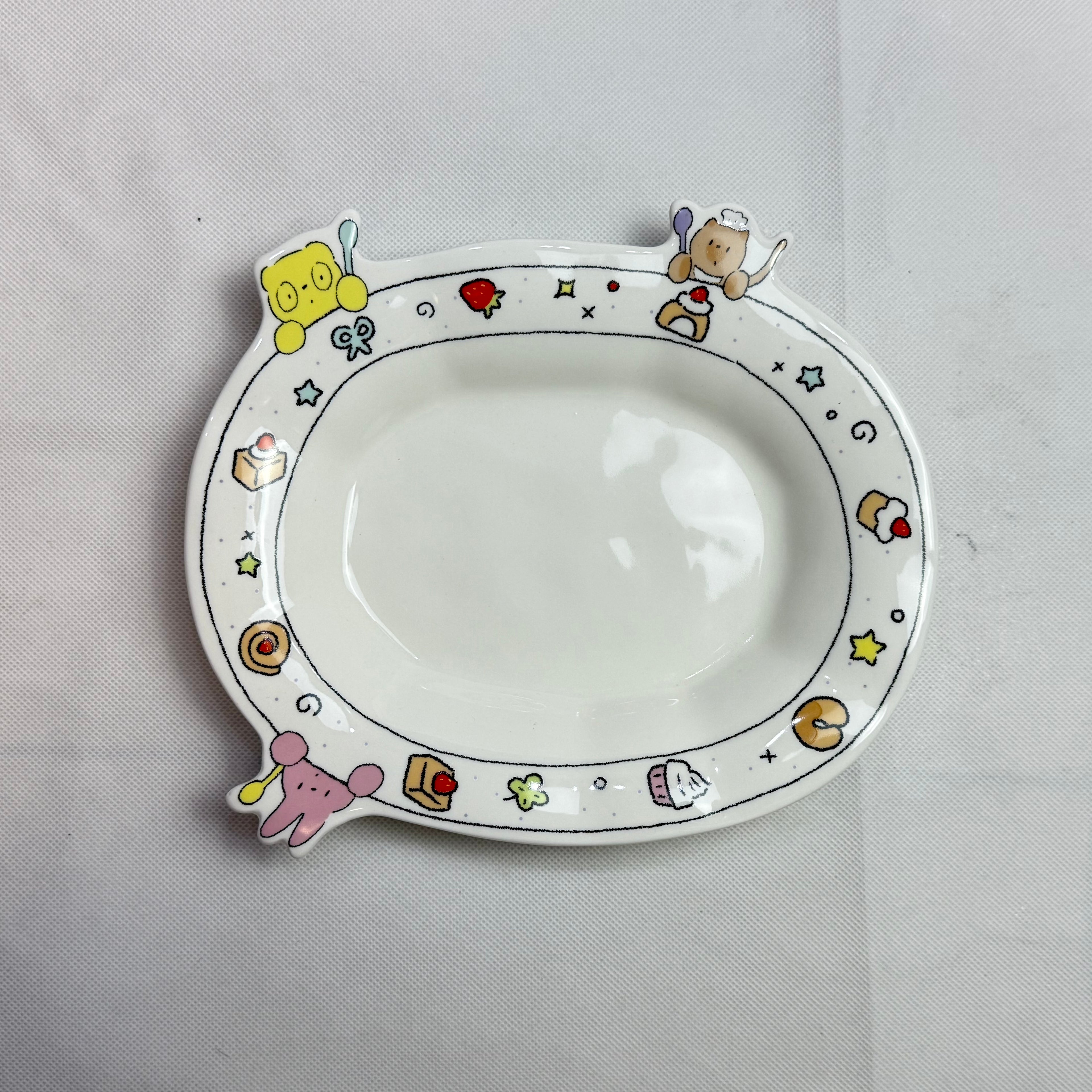 Animal Gathering Oval Plate｜小动物聚大餐椭圆盘子