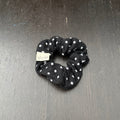 White Polka Dot Black Hair Tie｜白色波点黑色发圈