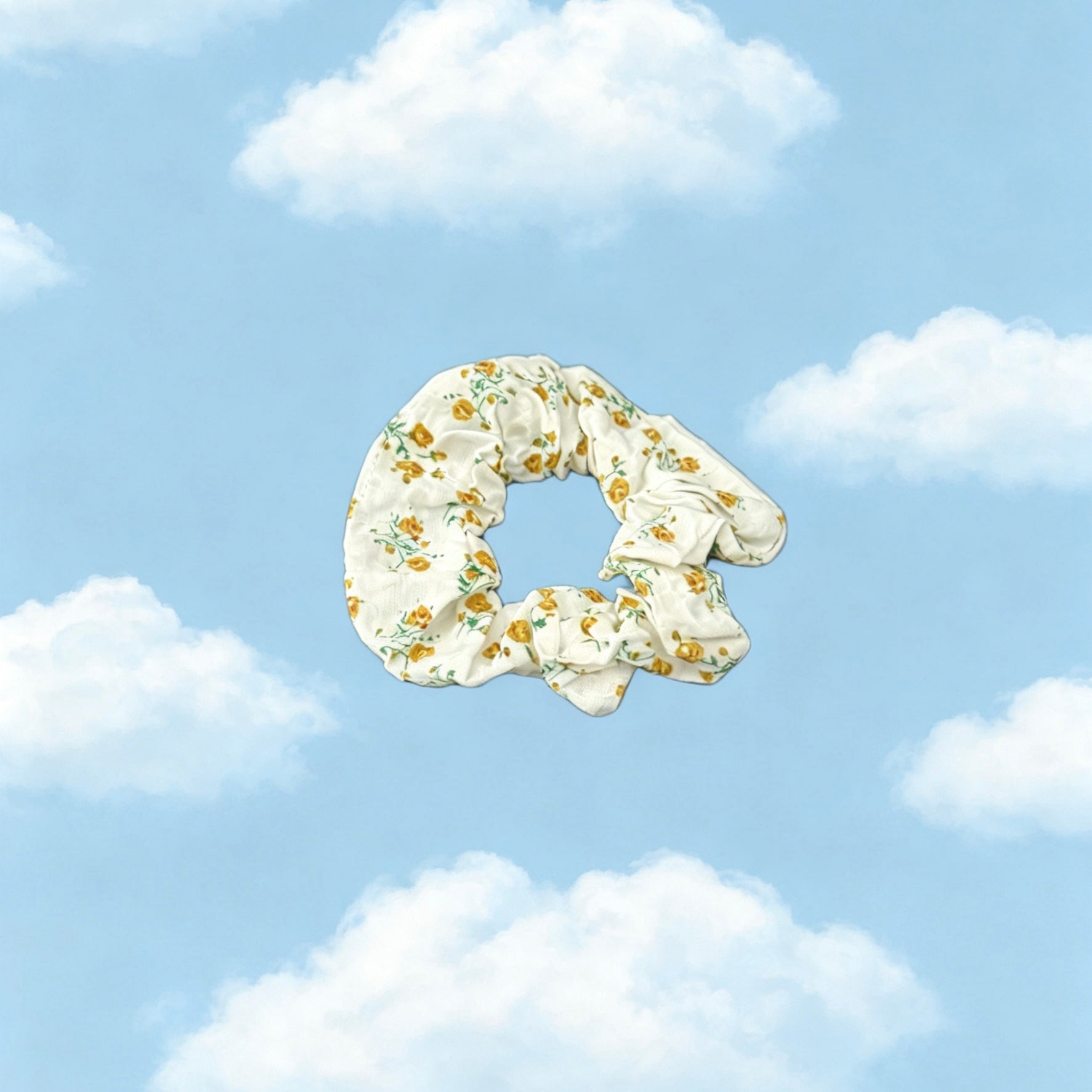 Ditsy Yellow Floral Hair Tie｜黄色碎花发圈