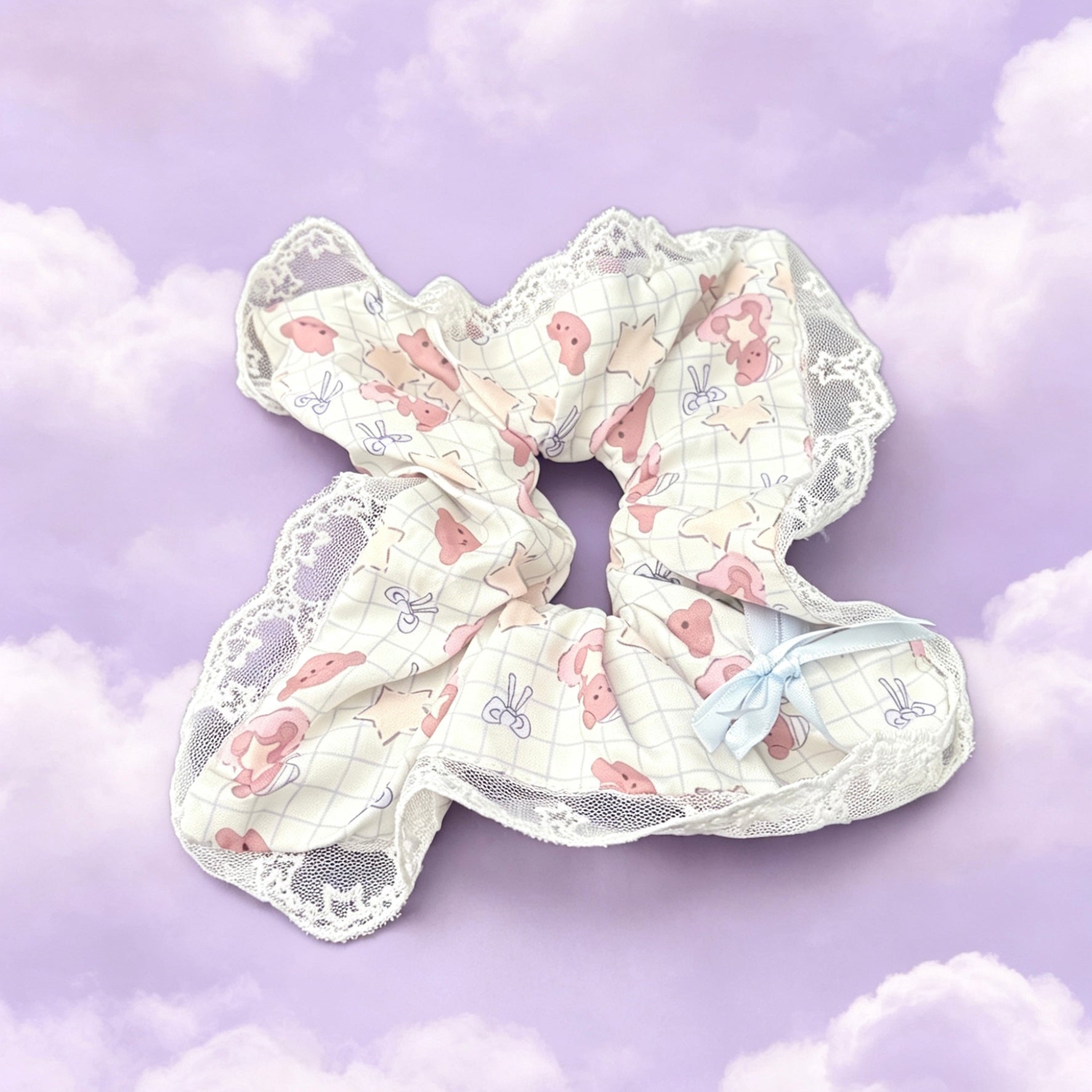 Bear Star Lace Hair Tie｜小熊星星蕾丝发圈