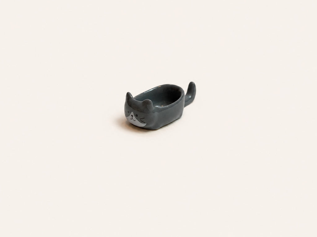 Grey Cat Sauce Dish｜灰色小猫酱料碟