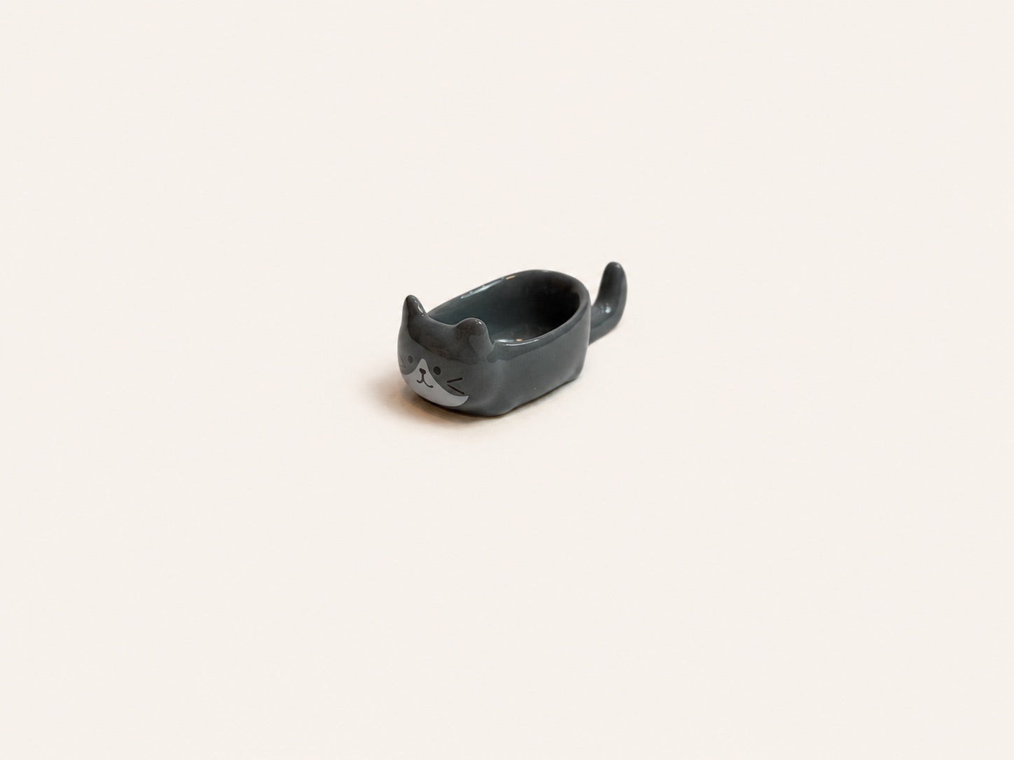 Grey Cat Sauce Dish｜灰色小猫酱料碟