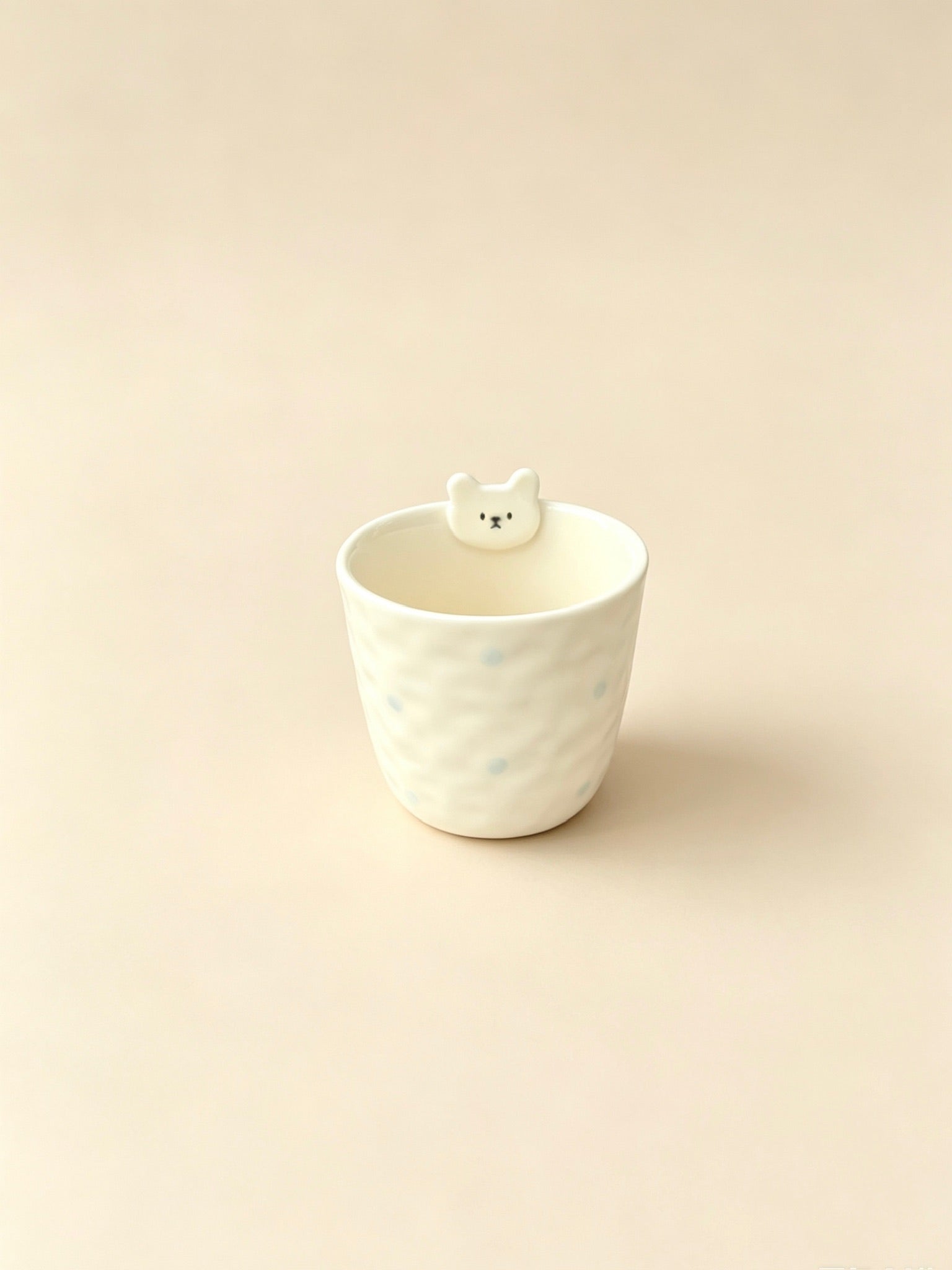 White Bear & Blue Dots Tea Cup｜白色小熊马克杯