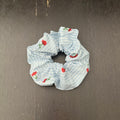 Rose Dots Blue Striped Hair Tie｜玫瑰波点蓝色条纹发圈