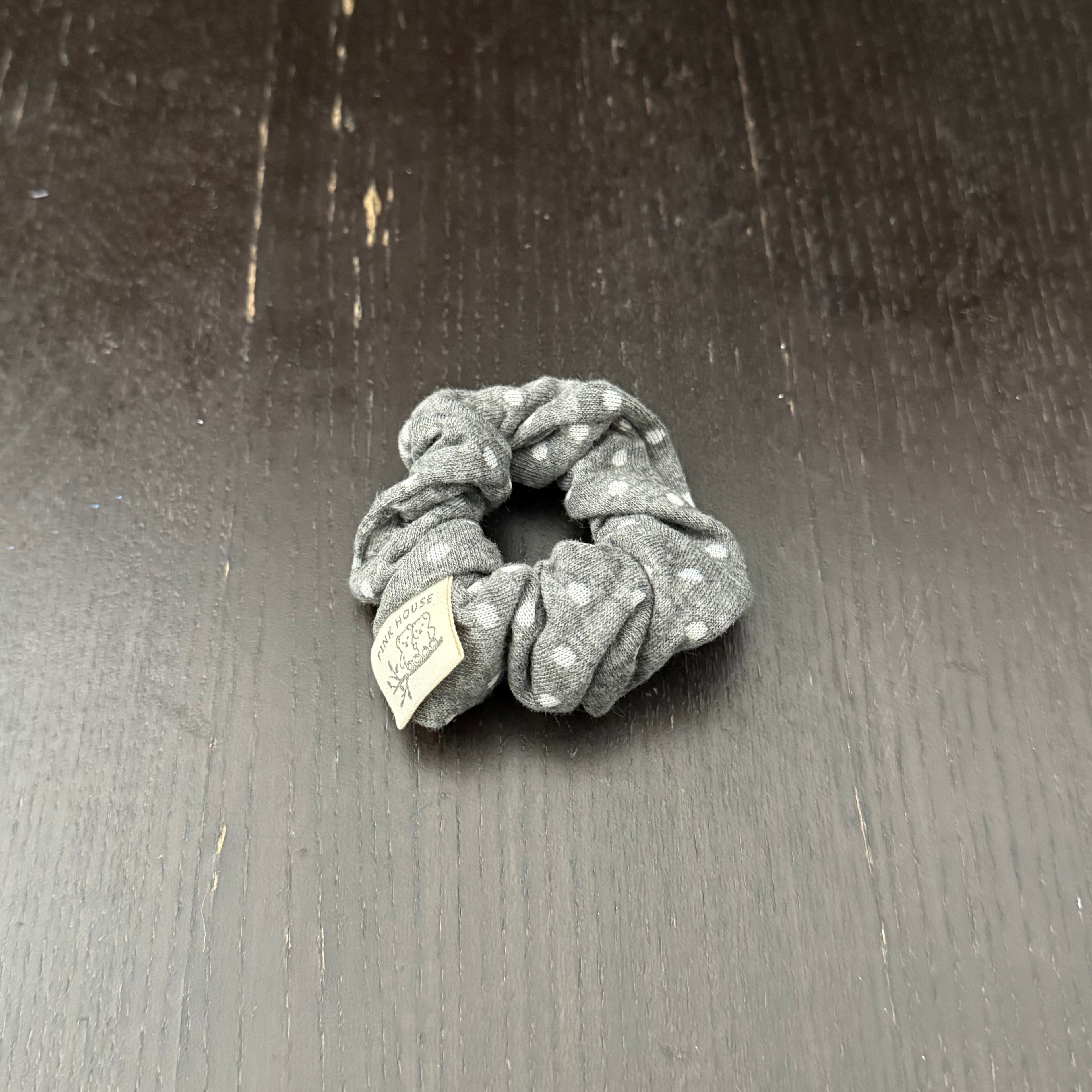 Grey Polka Dot Hair Tie｜灰色波点发圈