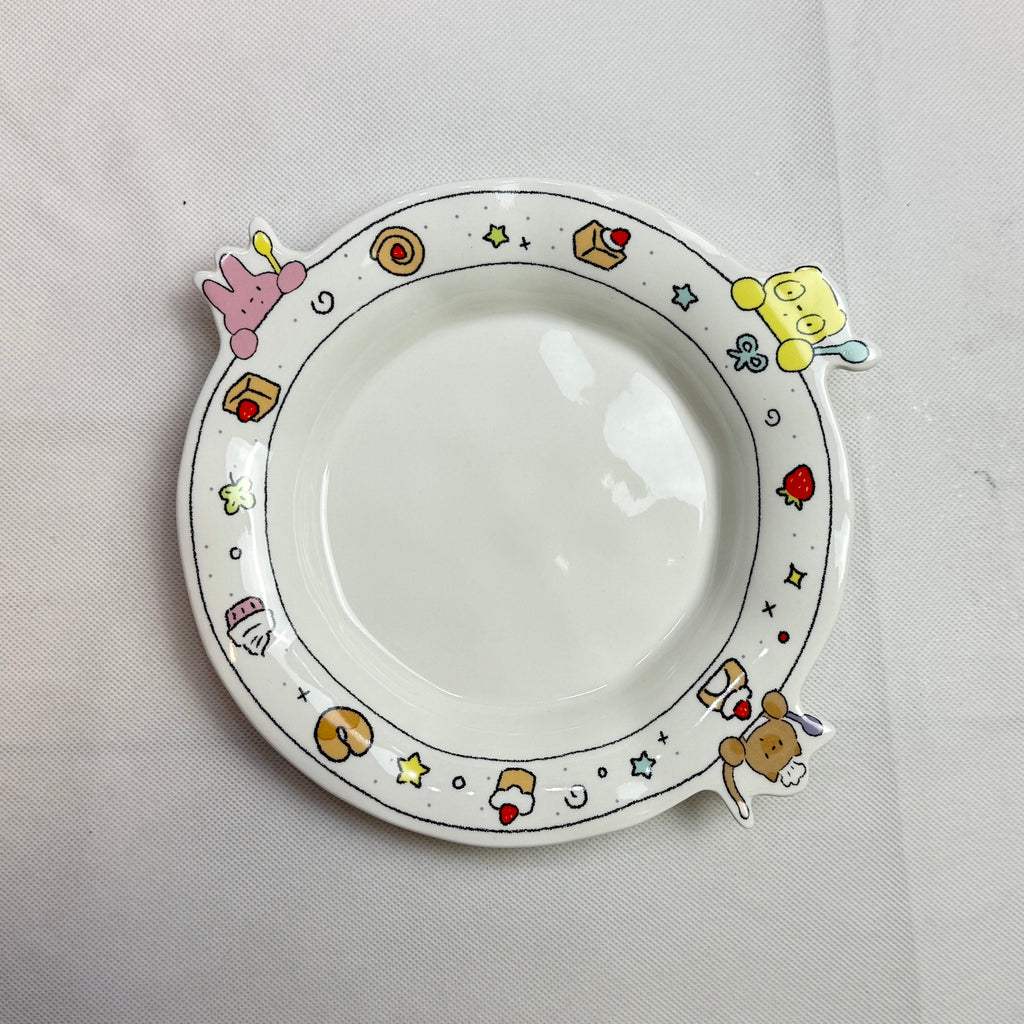 Animal Gathering Round Plate｜小动物聚大餐圆形盘子