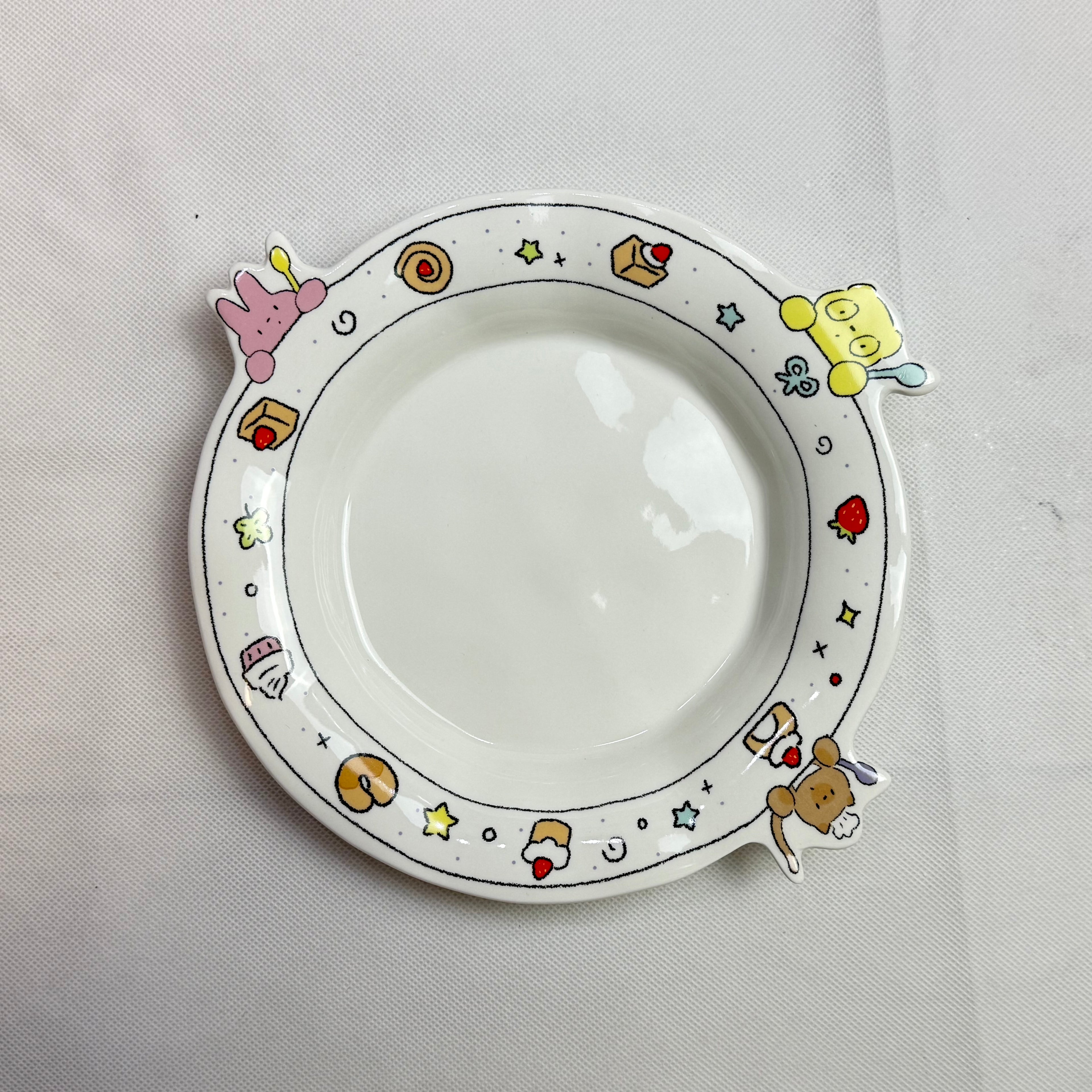 Animal Gathering Round Plate｜小动物聚大餐圆形盘子