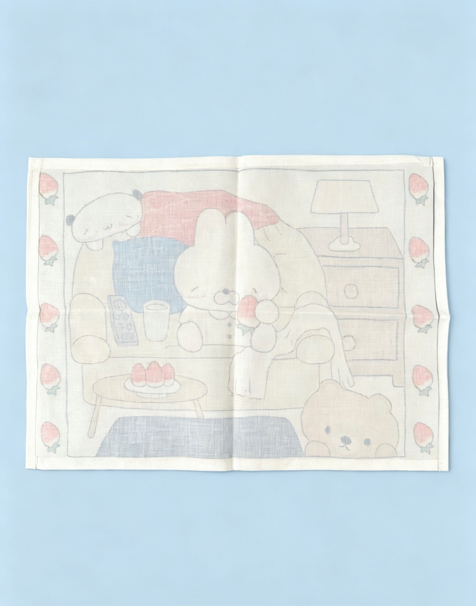 Rabbit in Living Room Mat｜小兔和它的客厅桌垫