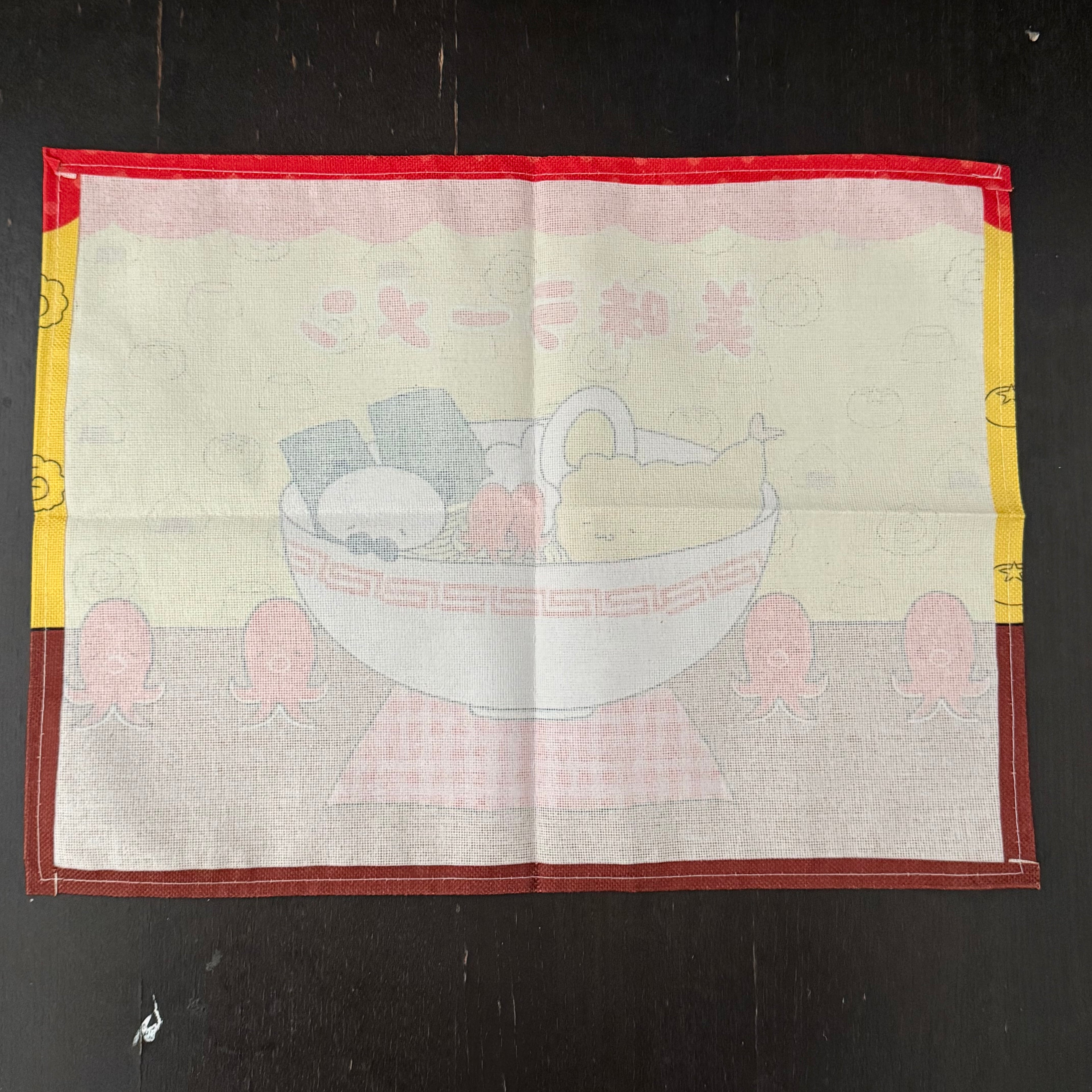 Panda & Tempura Ramen Mat｜熊猫和天妇罗拉面桌垫