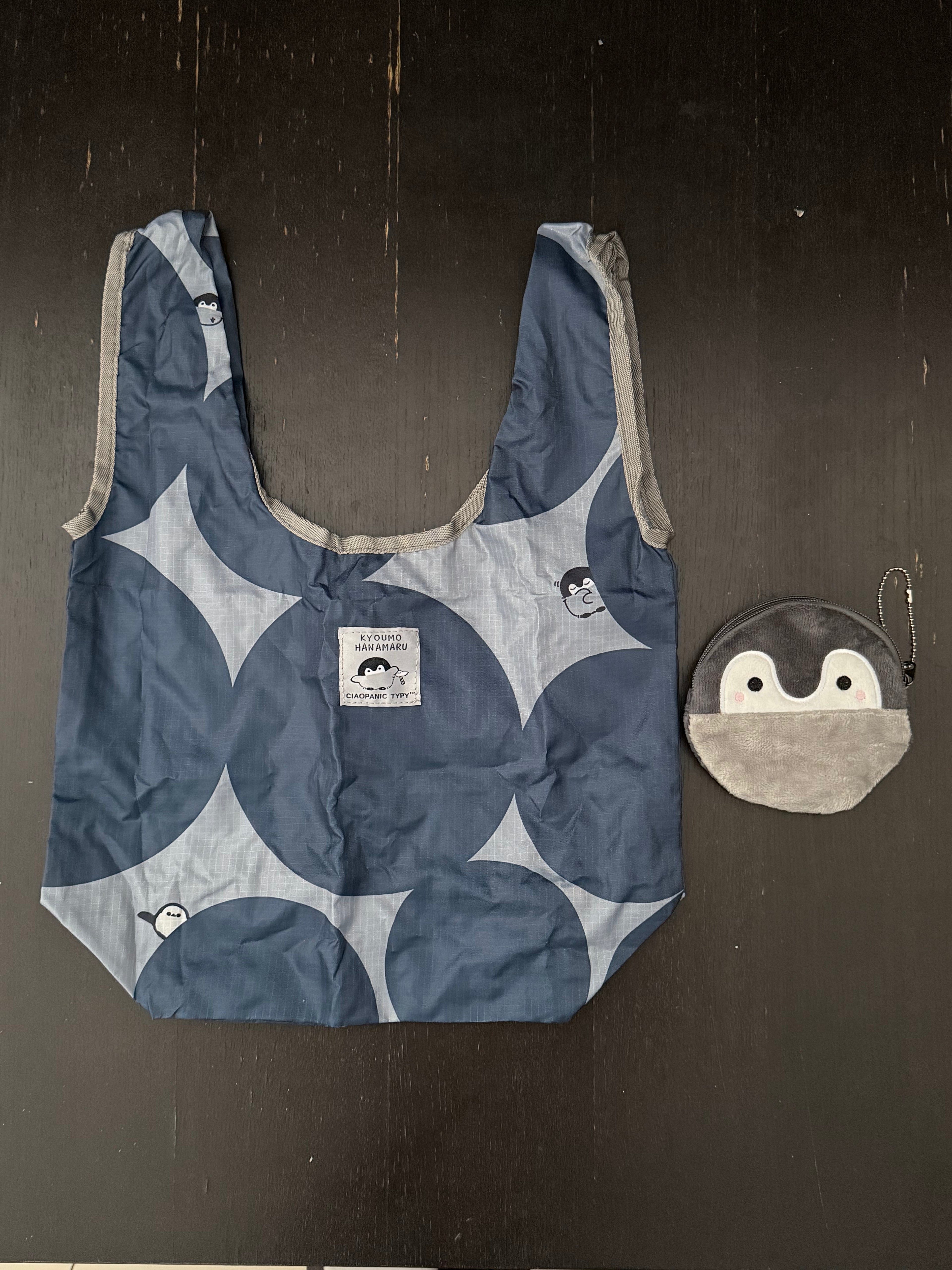 Blue Penguin Foldable Shopping Bag｜企鹅蓝色便携购物袋