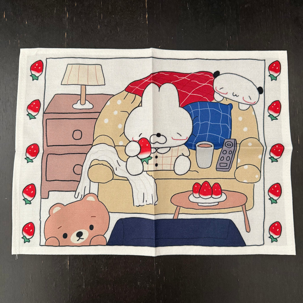 Rabbit in Living Room Mat｜小兔和它的客厅桌垫