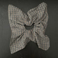 Grey Plaid Hair Tie｜灰色格子发圈