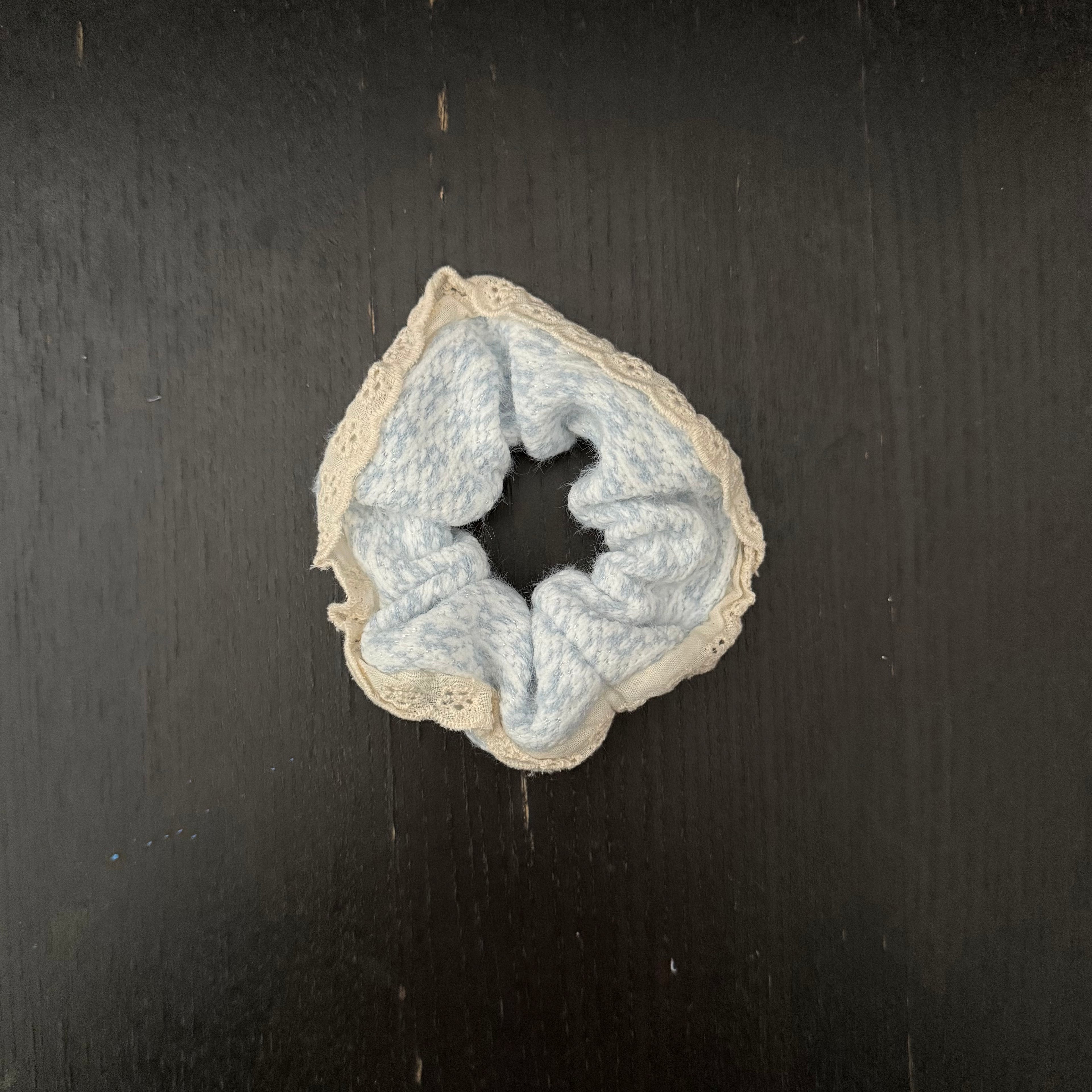 Blue Thick Fabric Hair Tie｜蓝色厚面料发圈
