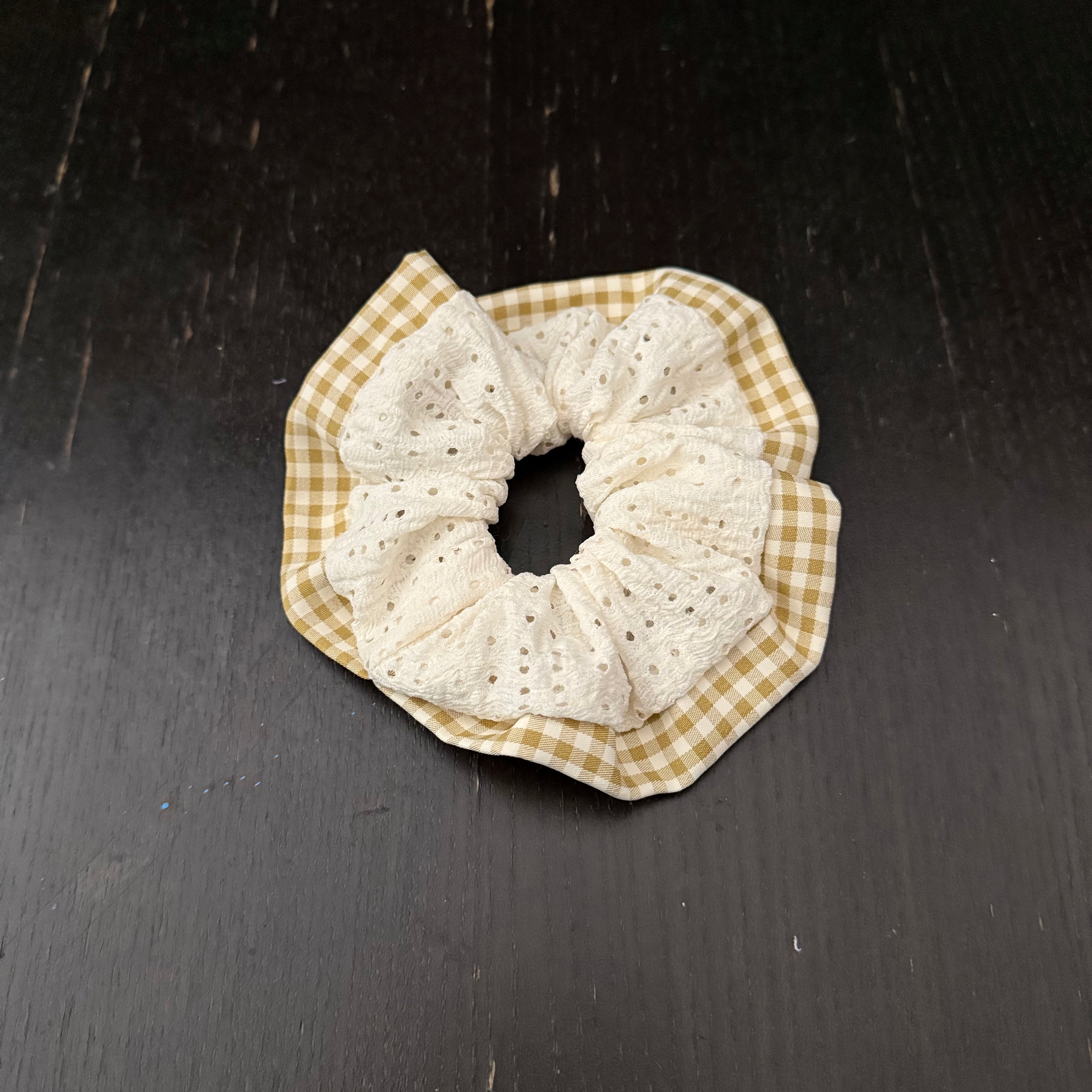 Yellow Plaid Hair Tie｜黄色格子发圈