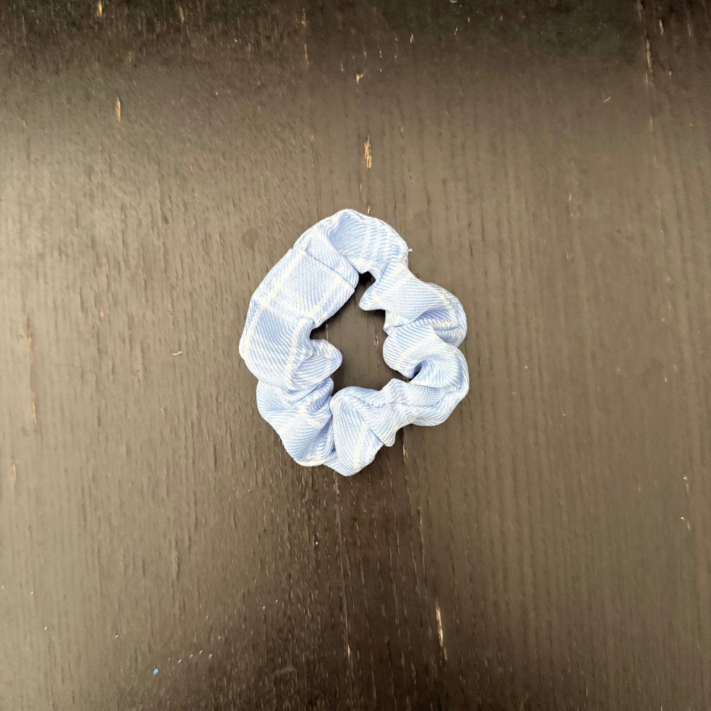 Blue Plaid Hair Tie｜蓝色格子发圈