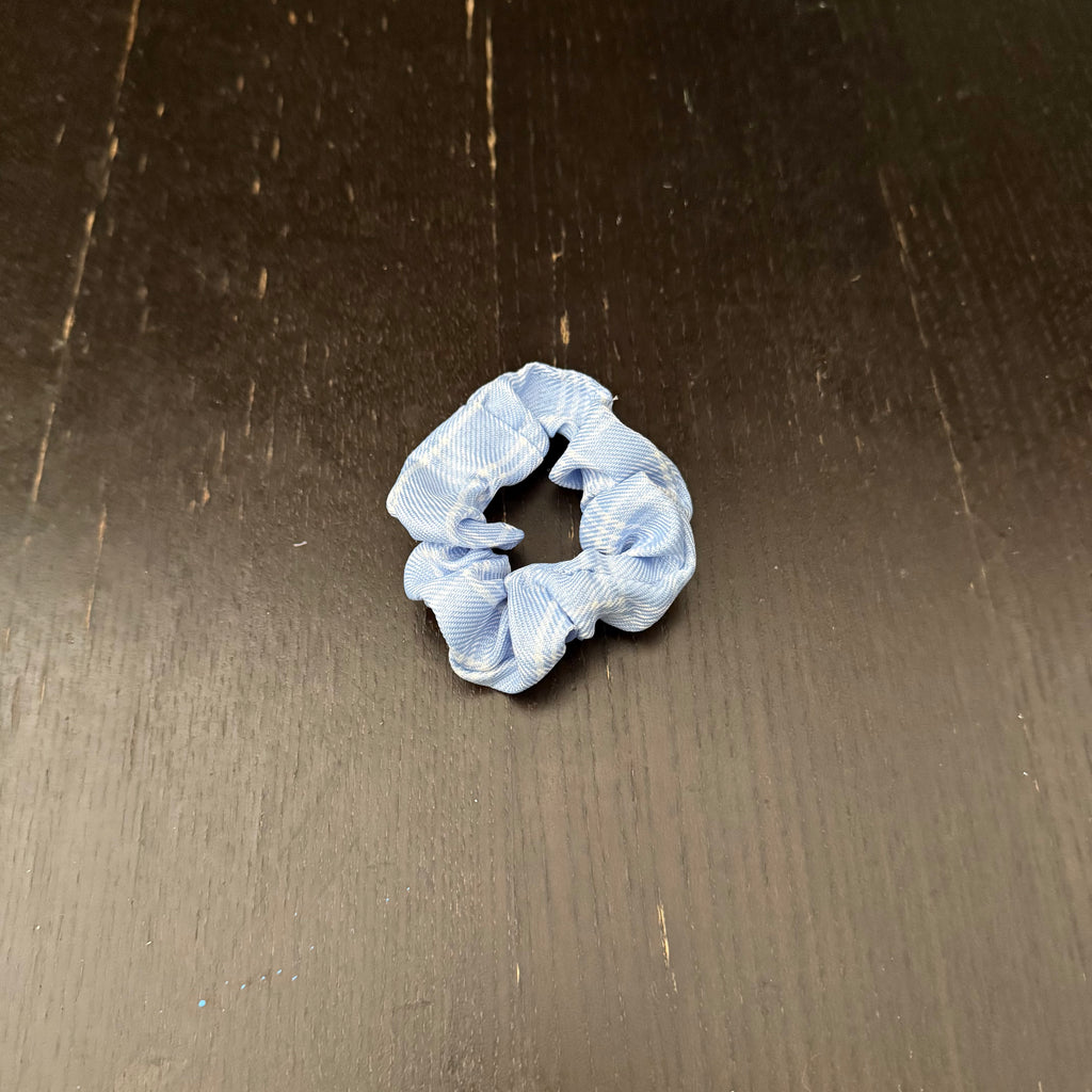 Blue Plaid Hair Tie｜蓝色格子发圈