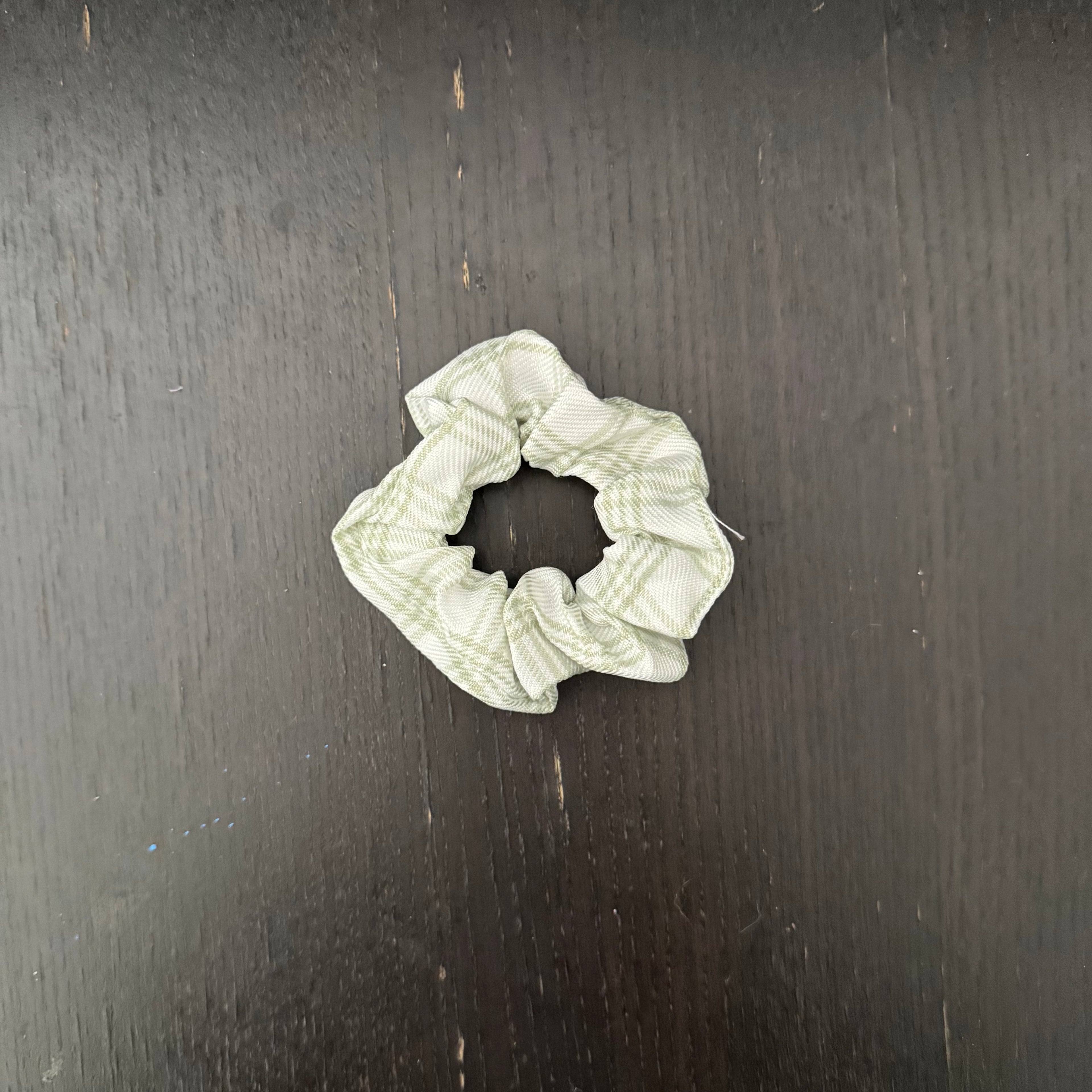 Green Plaid Hair Tie｜绿色格子发圈