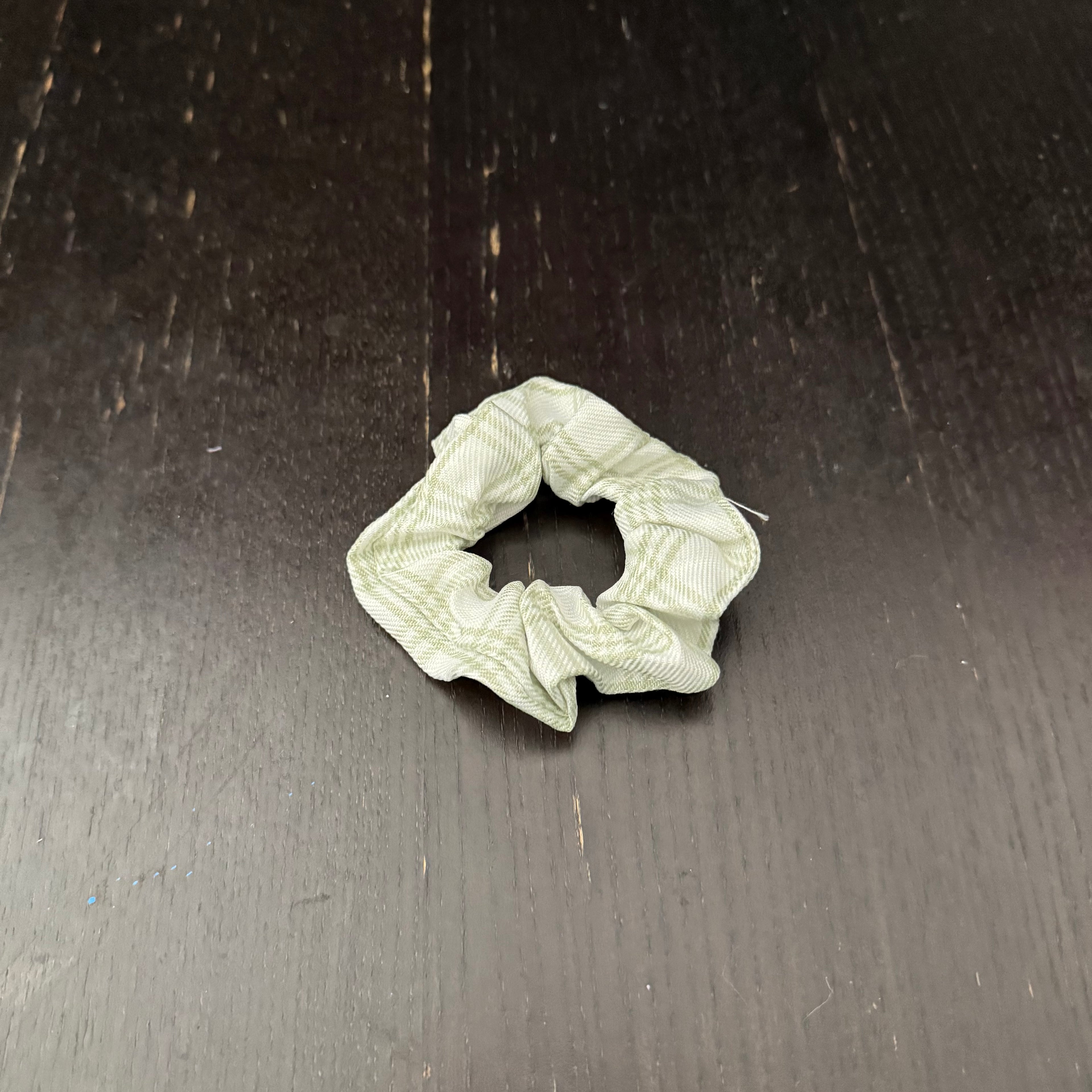 Green Plaid Hair Tie｜绿色格子发圈