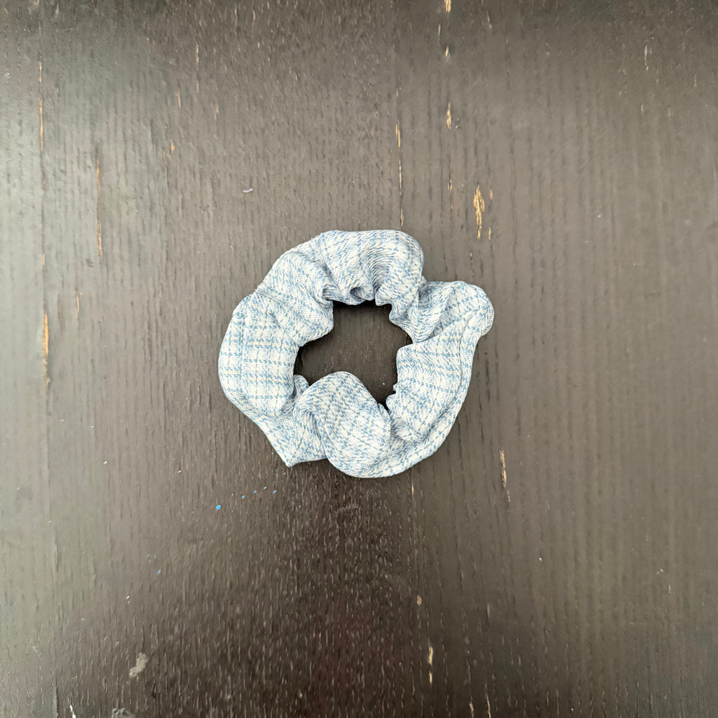 Blue Plaid Hair Tie｜蓝色格子发圈