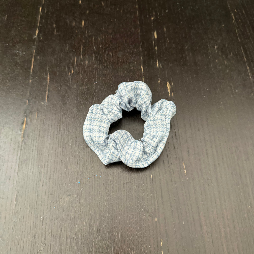 Blue Plaid Hair Tie｜蓝色格子发圈