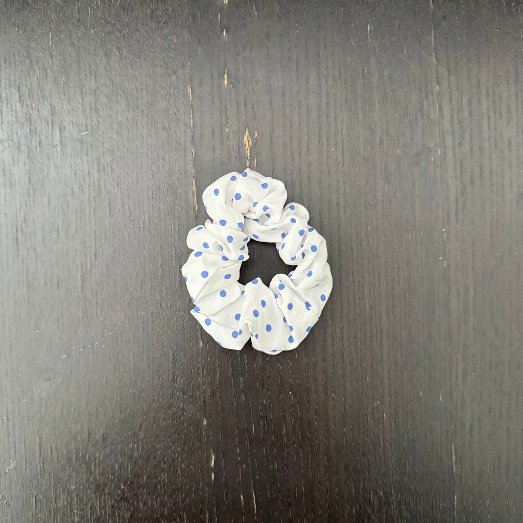 Blue Polka Dot Hair Tie｜蓝色波点发圈
