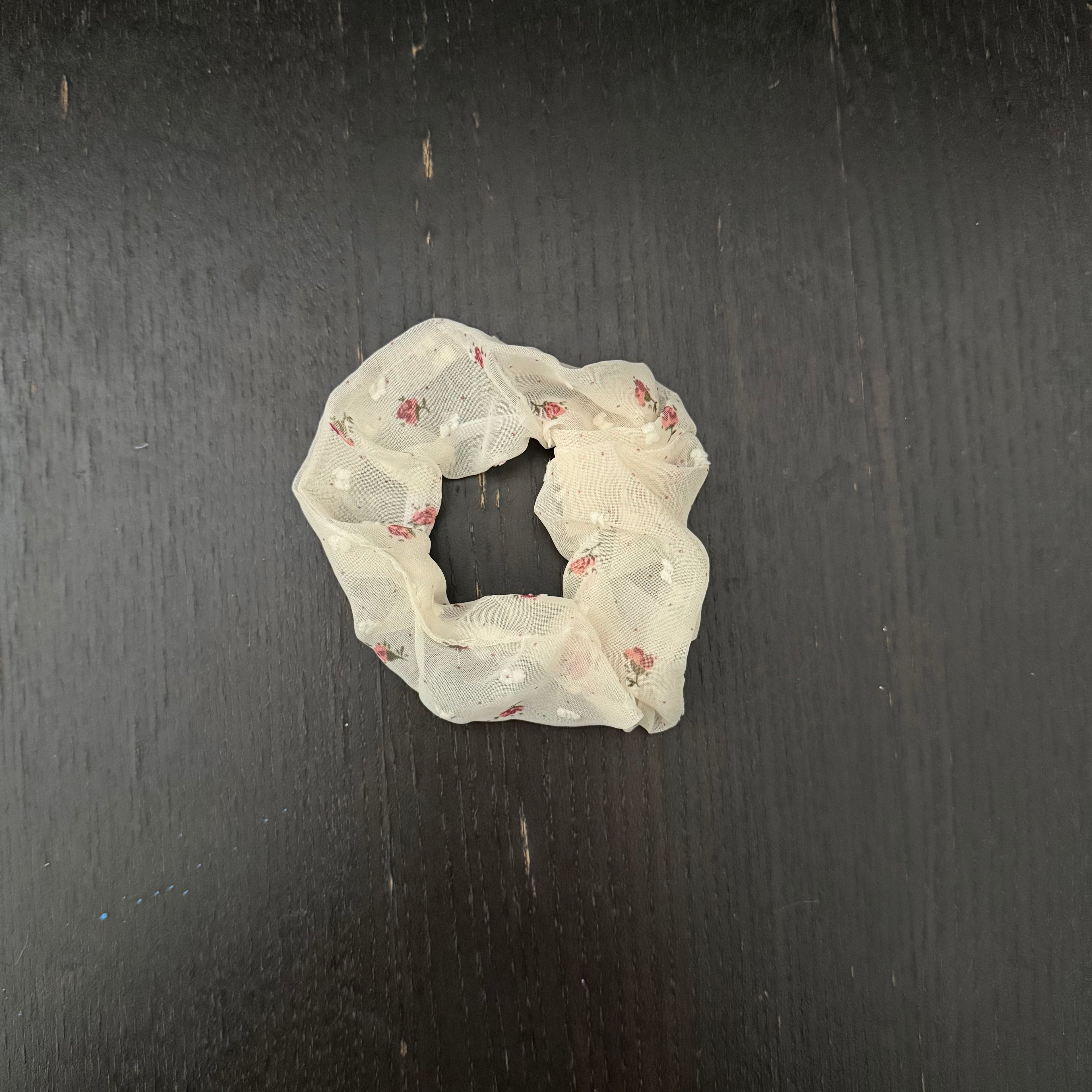 Rose Tulle Hair Tie｜玫瑰纱发圈