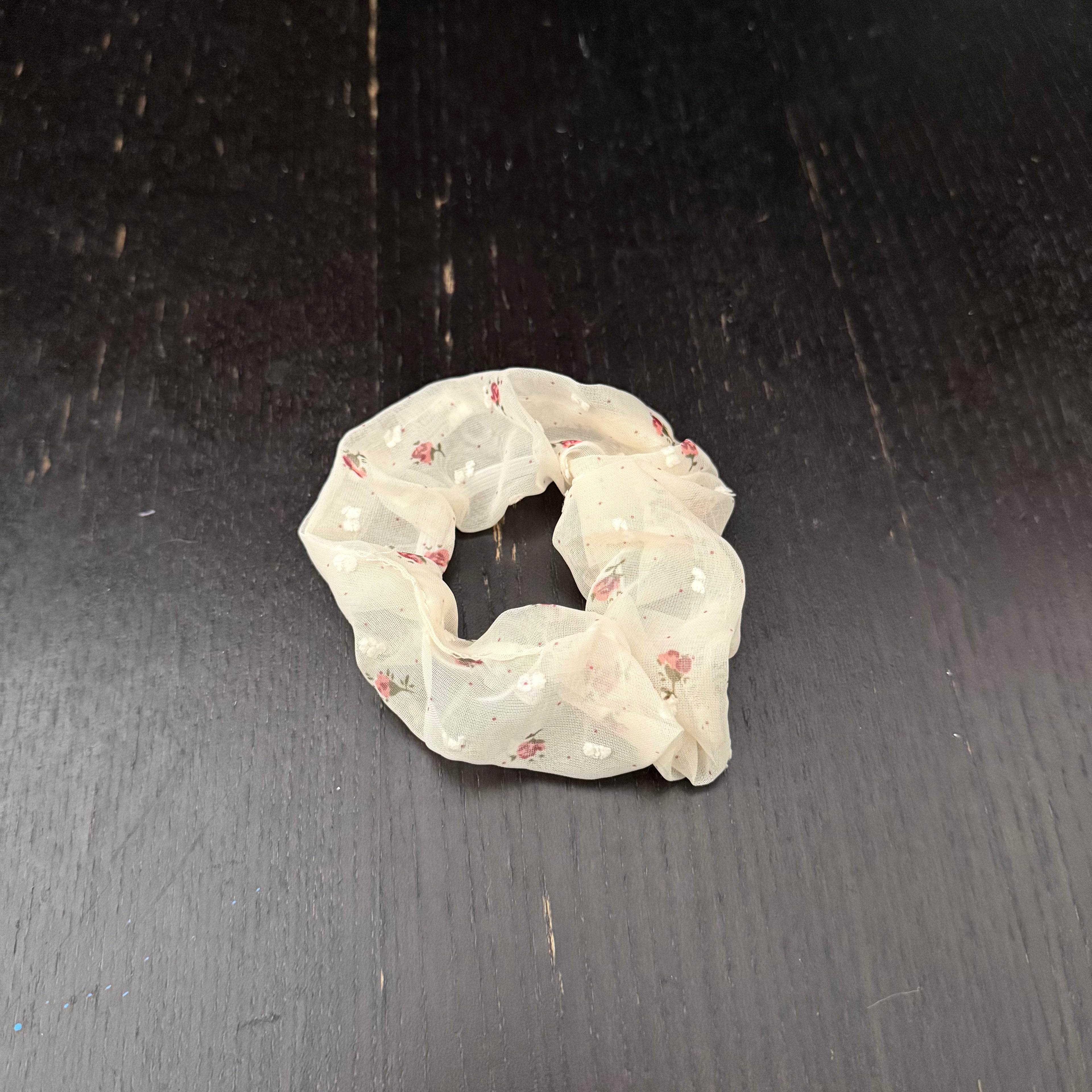 Rose Tulle Hair Tie｜玫瑰纱发圈
