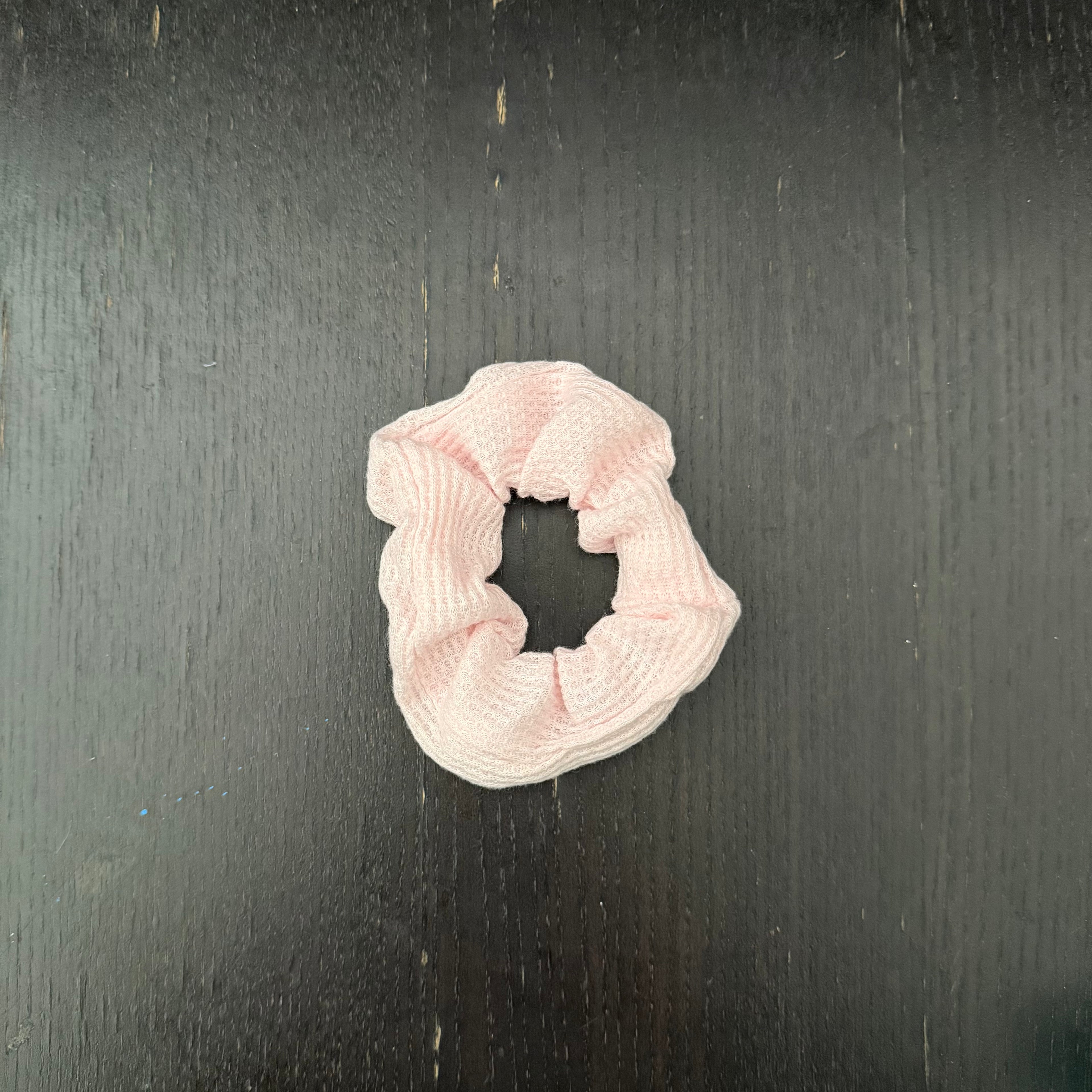 Pink Waffle Knit Hair Tie｜粉色华夫格发圈