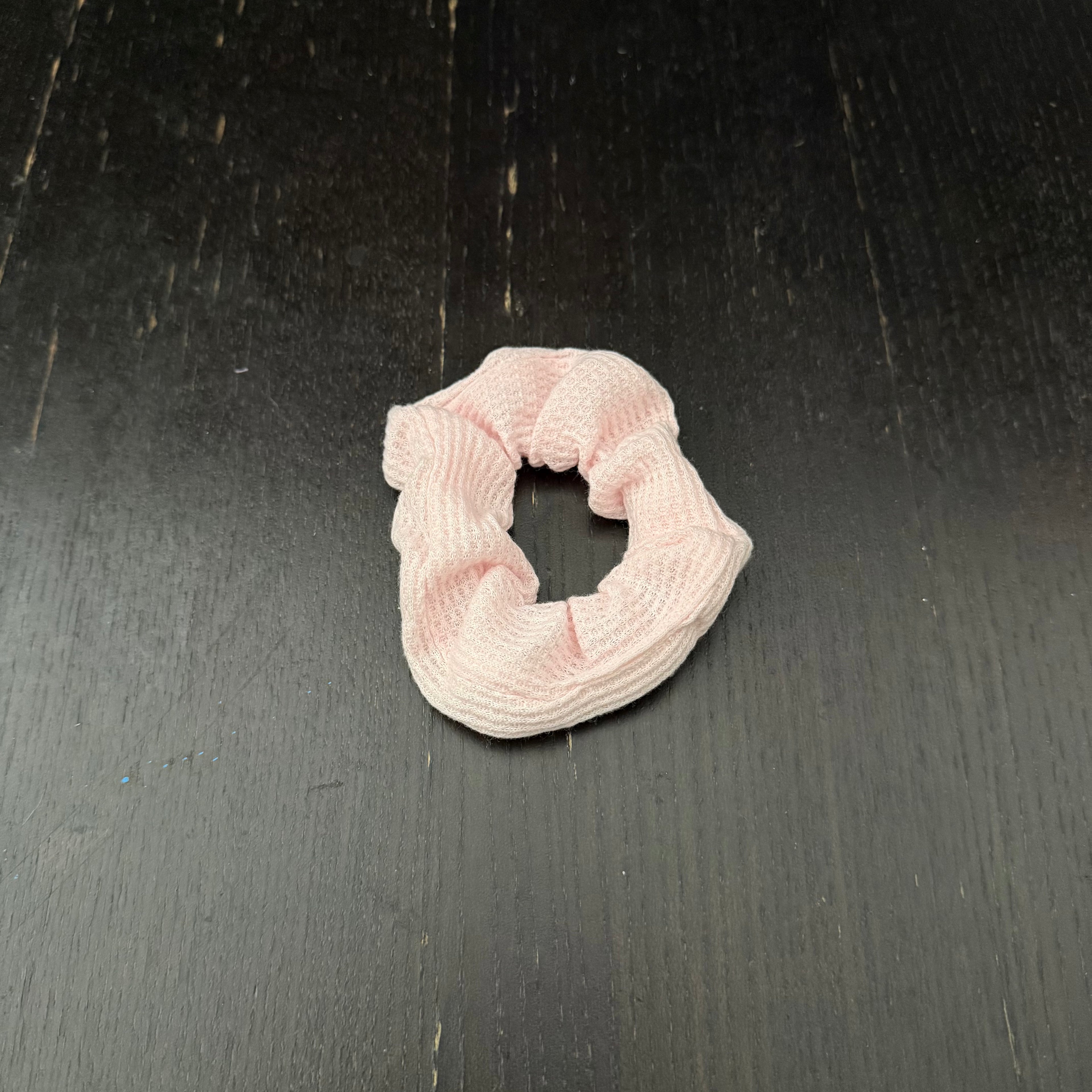 Pink Waffle Knit Hair Tie｜粉色华夫格发圈