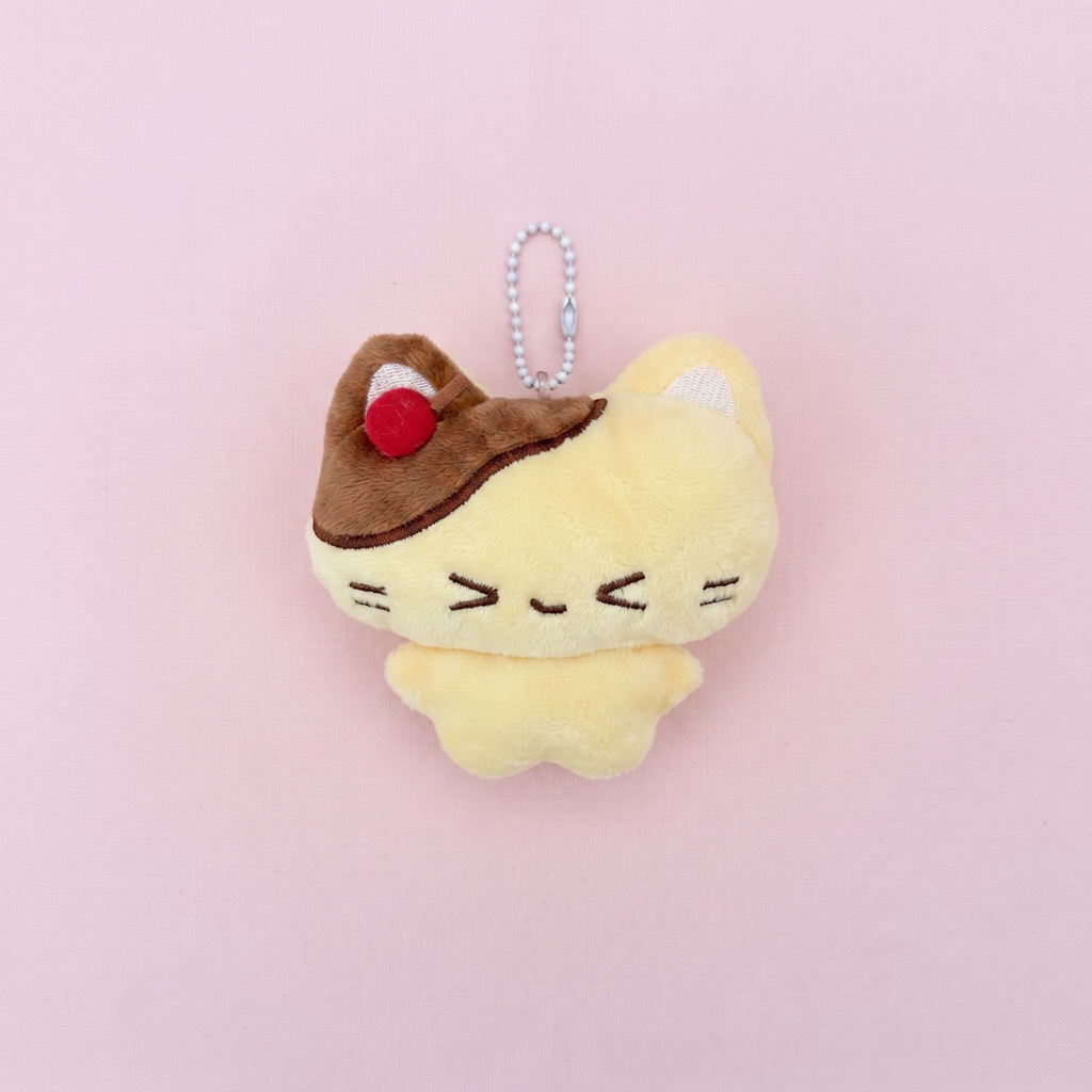 Shy Pudding Cat Keychain｜害羞的布丁猫挂件
