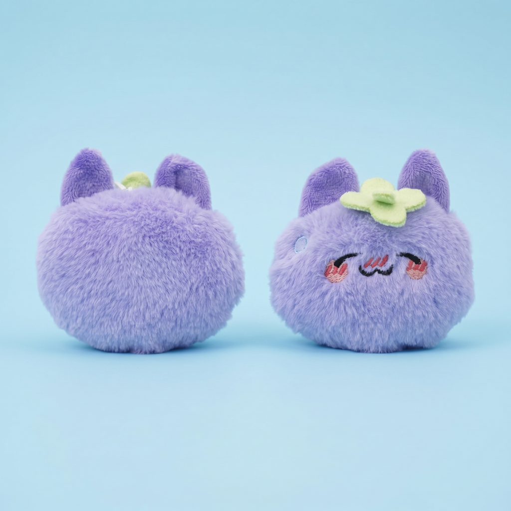 Cheerful Eggplant Cat Keychain｜幸福的茄子挂件