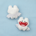Laughing White Bat Keychain｜哈哈大笑的白色蝙蝠挂件