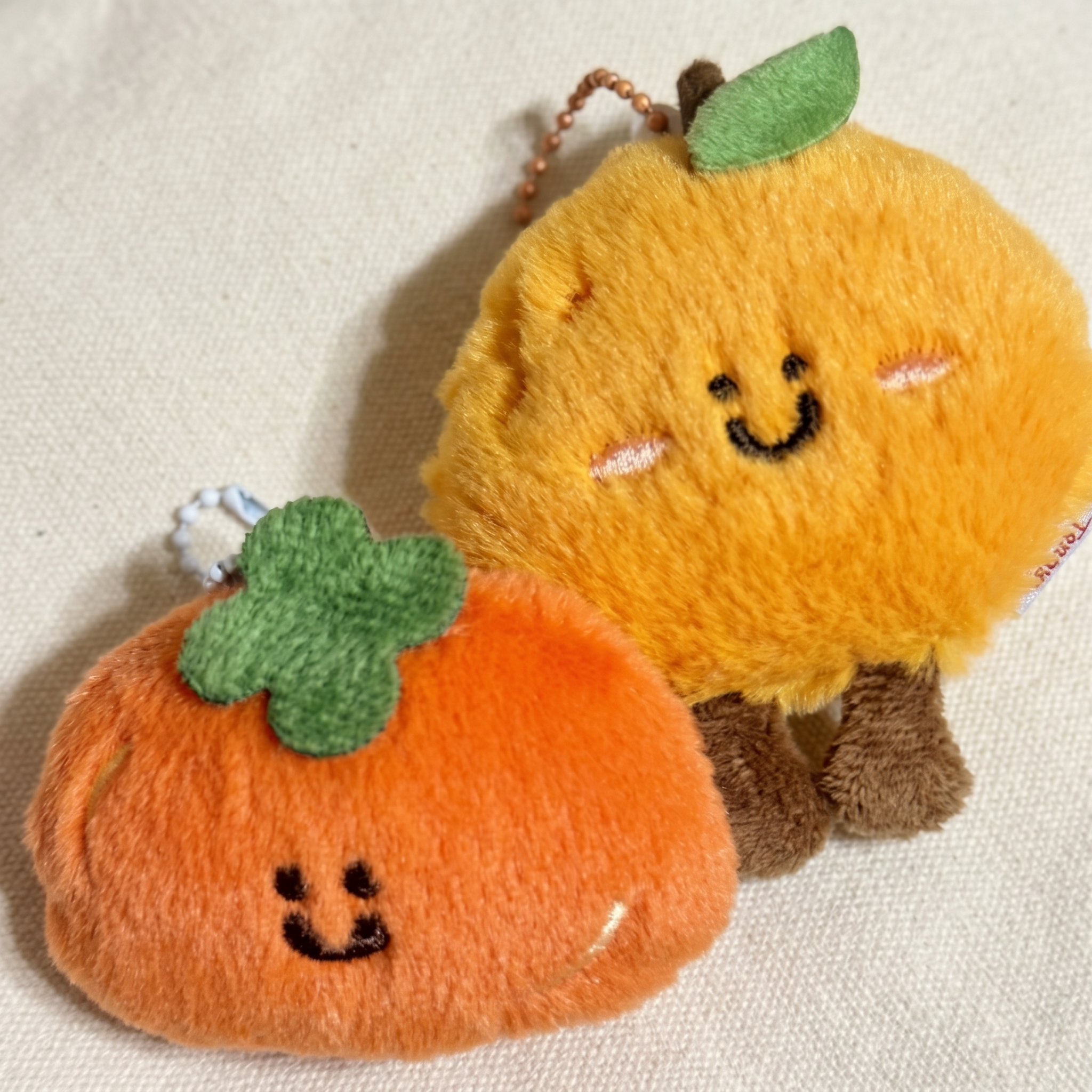 Orange and Persimmon Keychain｜橘子和柿子挂件